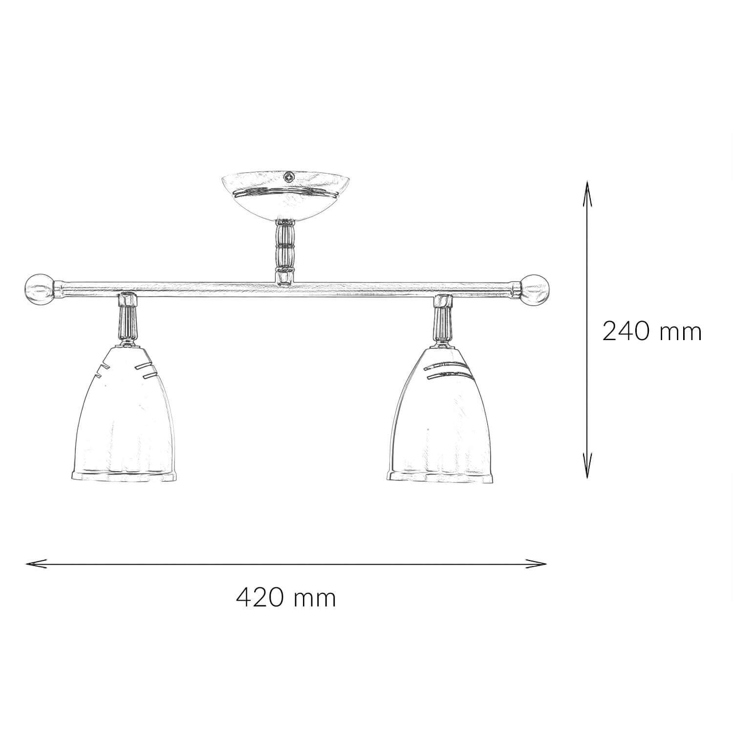 Plafonnier orientable Rustique Bronze clair Leuchte, Badezimmer, Drinnen, Zimmer, Duscharmatur