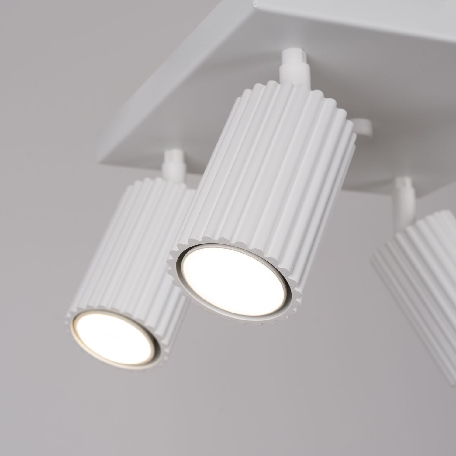 Projecteur de plafond 4 flammes GU10 L : 25 cm petit blanc Moderne
