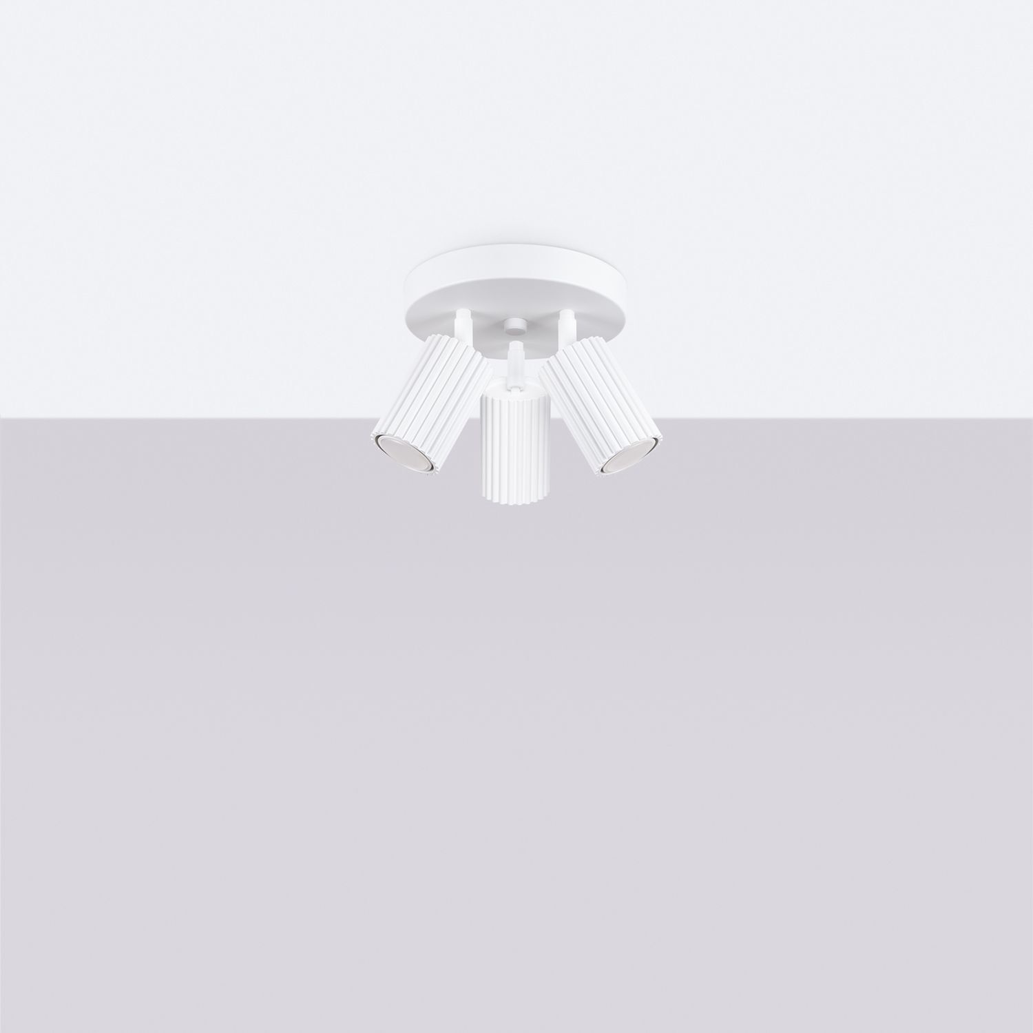 Deckenstrahler 3-flammig GU10 rund Ø 19,5 cm klein Weiß BERTA Deckenleuchte