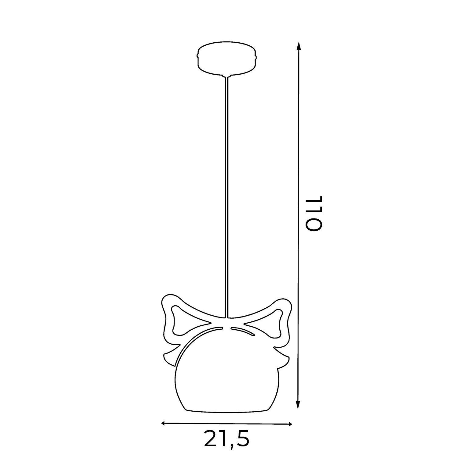 Suspension chambre d'enfant Ø 16,5 cm rond E27 blanc jaune