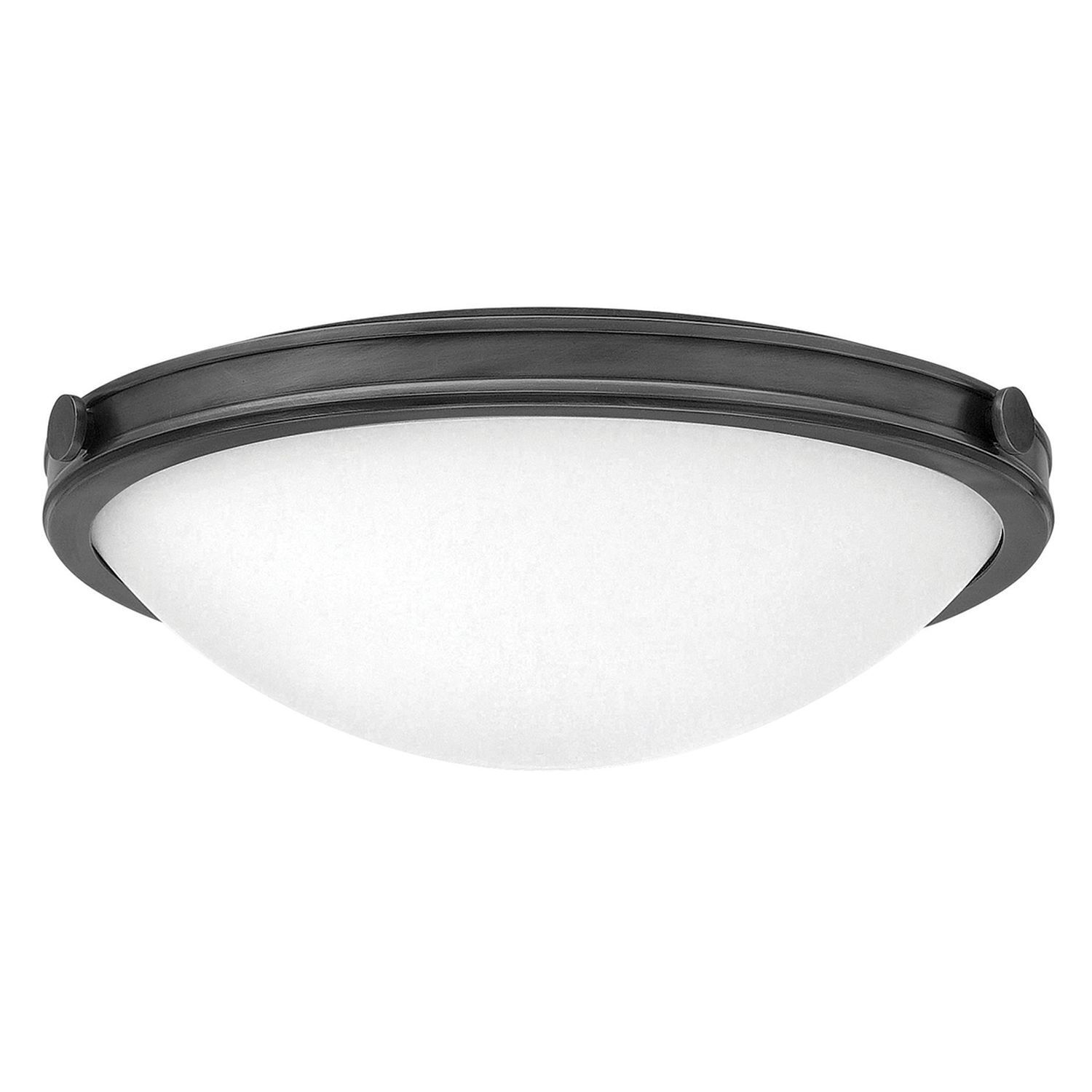 Plafonnier rond Ø 48,3 cm Noir Blanc Métal Verre