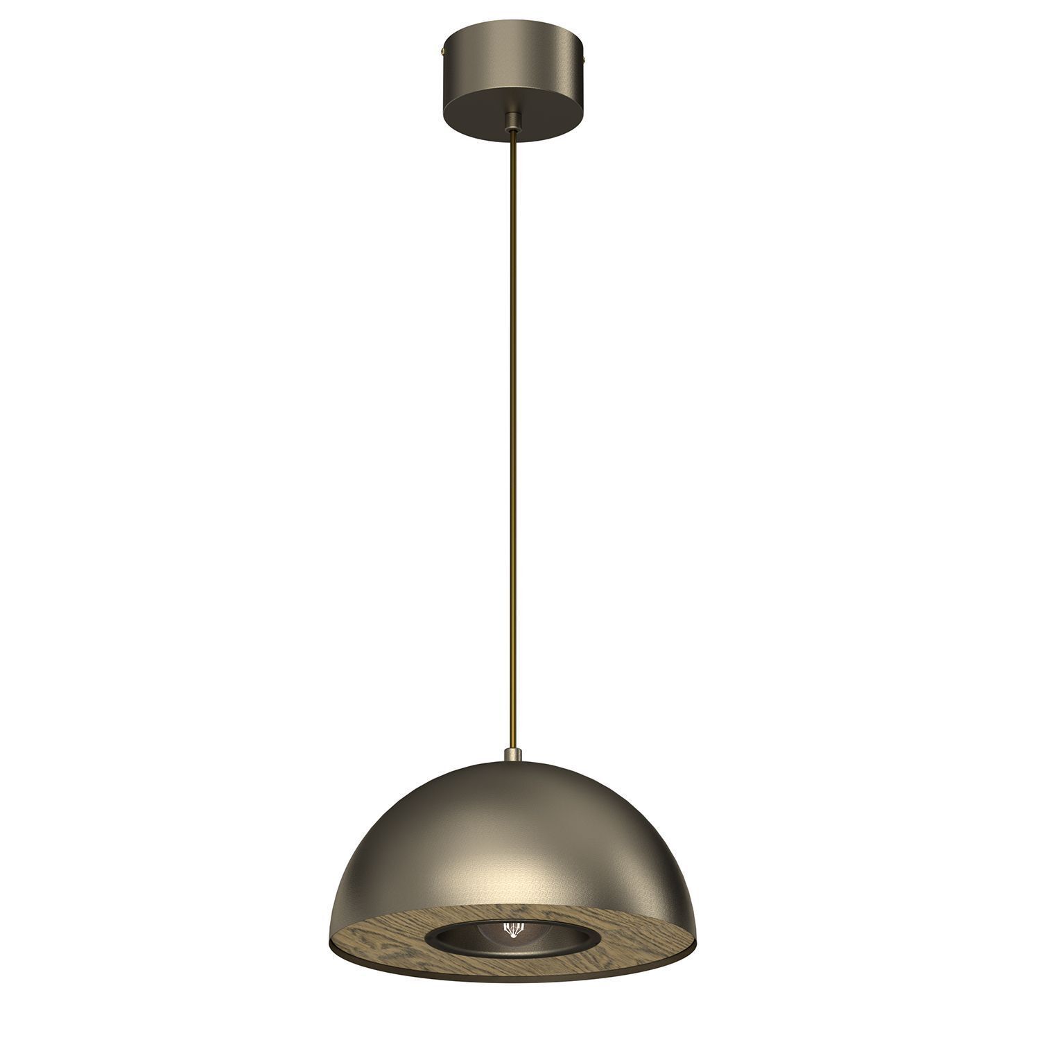 Suspension métal en titane or Ø28 cm E27 Loft