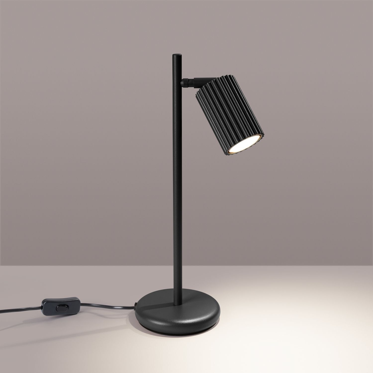Lampe de bureau Noir H : 43 cm orientable Aluminium GU10 Lampe, Tischlampe, Lampenschirm