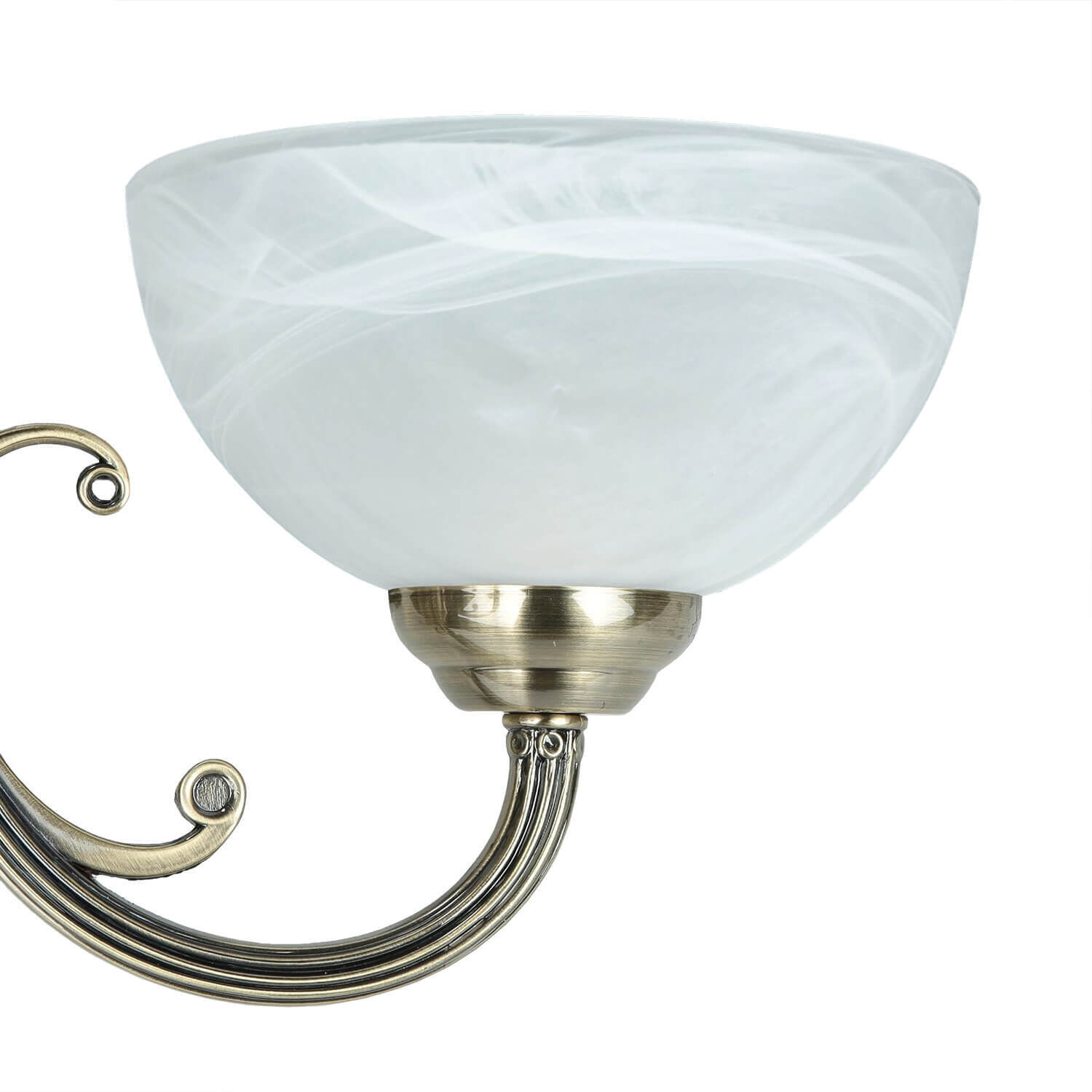 Applique murale décorée Verre Abat-jour en bronze ANNABELLA Lampe, Leuchte