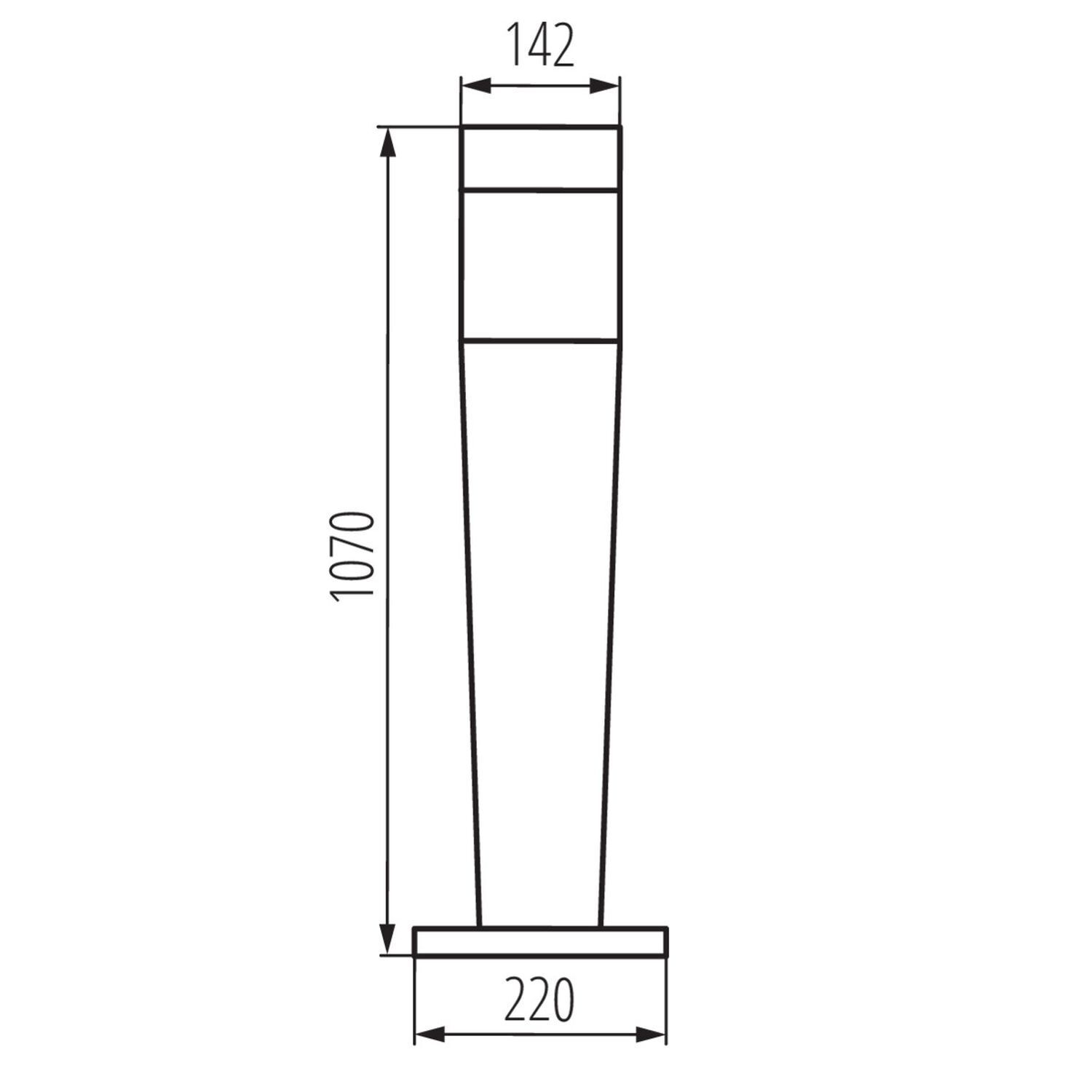 Lampadaire extérieur Moderne 107 cm Gris Blanc IP44 FLANNA