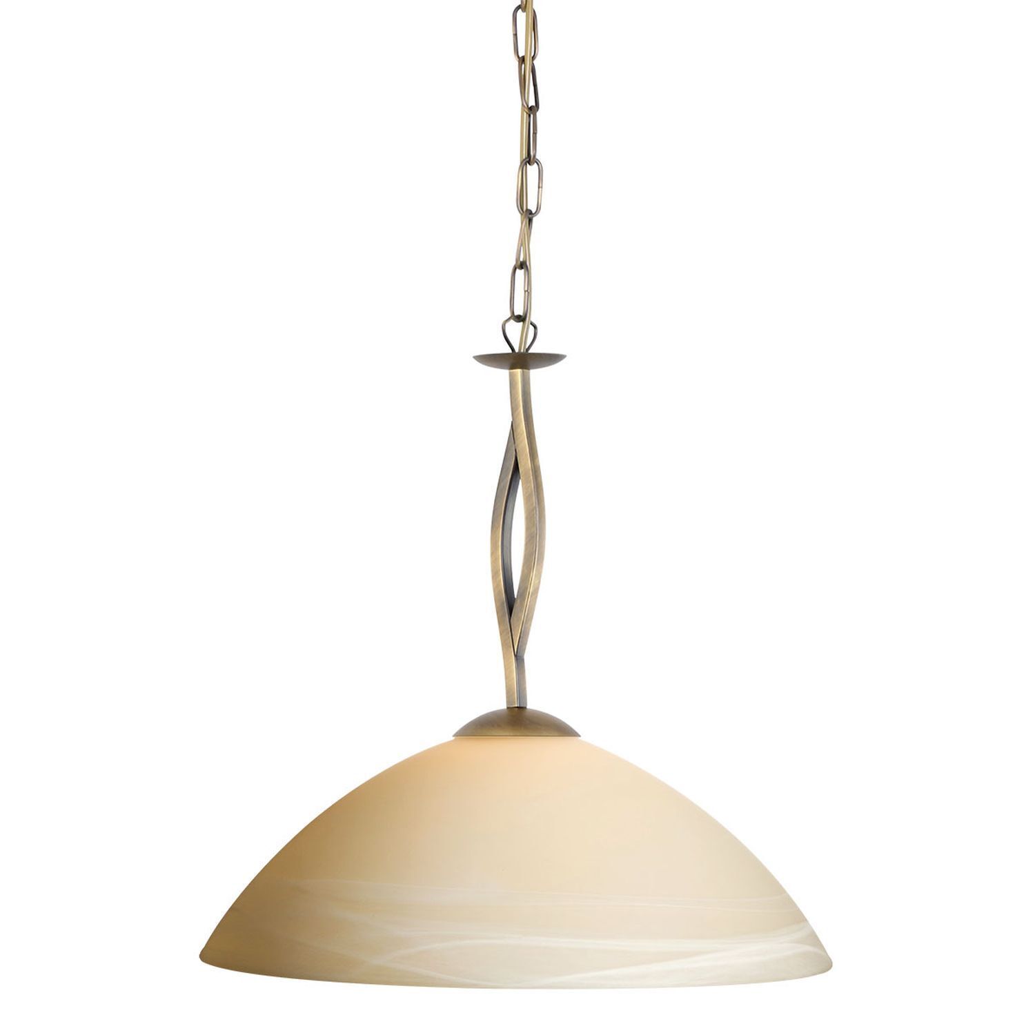 Suspension ronde verre métal Ø45 cm E27 confortable