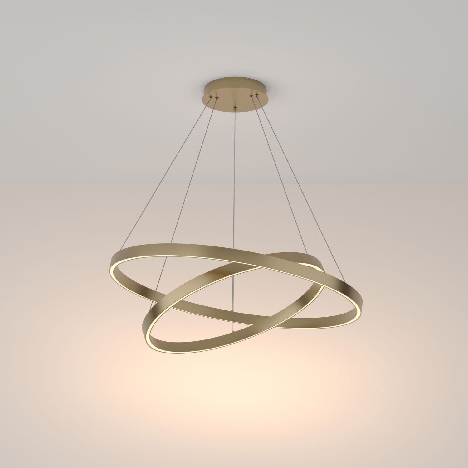 Lustre aluminium LED Ø 80 cm H : max. 120 cm rond