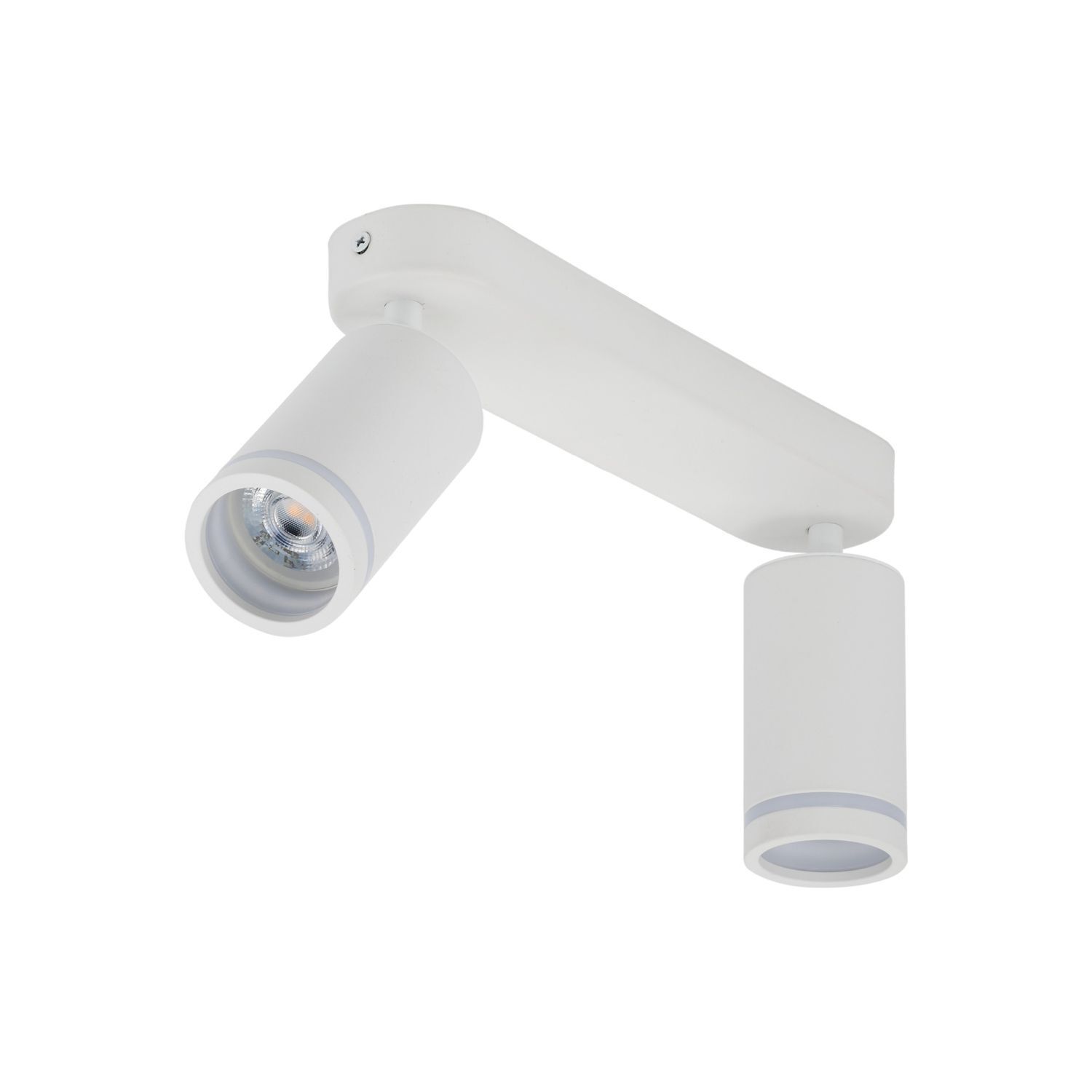 Deckenlampe Weiß Metall 43,5cm verstellbar 2-flammig GU10 Deckenlampe Weiß Metall 43,5cm verstellbar 2-flammig GU10