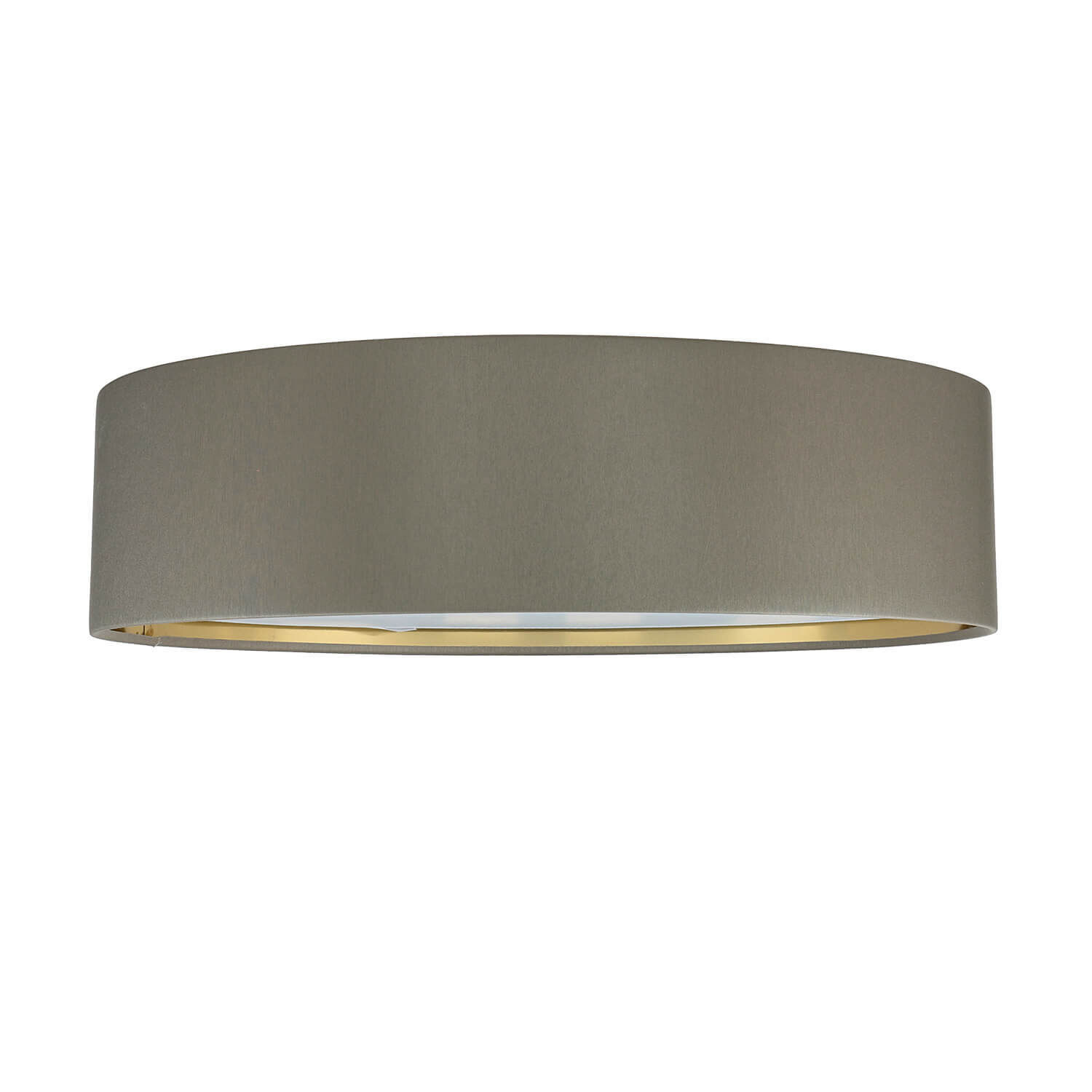 Plafonnier rond pour 4x E27 tissu en beige or