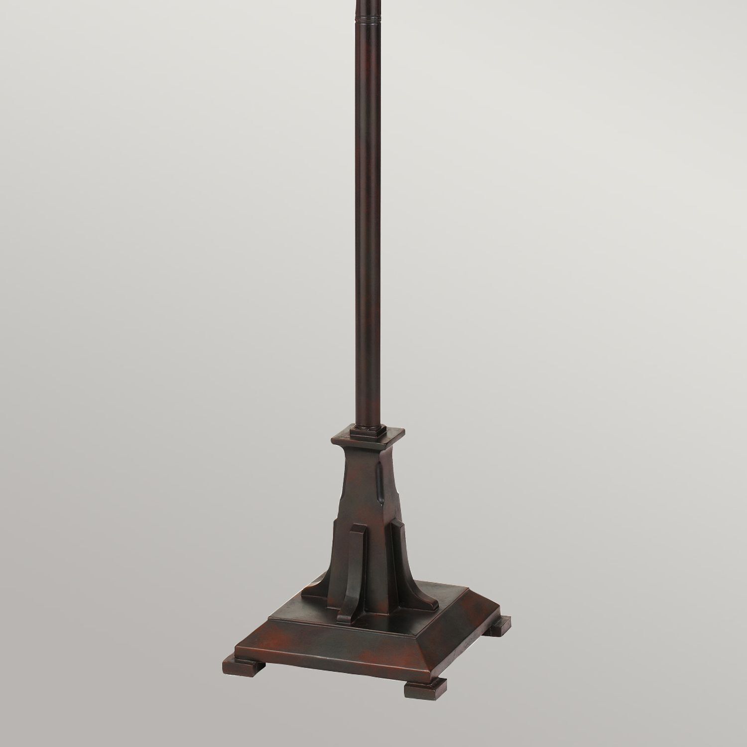 Stehlampe Tiffany Stil 157,8 cm hoch Zugschalter 2x E27 fußbodenlampe, metallsockel, dunkelbraun, Säule, quadratische Basis