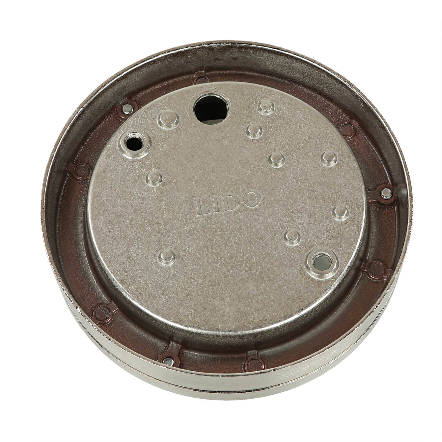 Applique murale Extérieur Rustique Nickel Laiton véritable rond