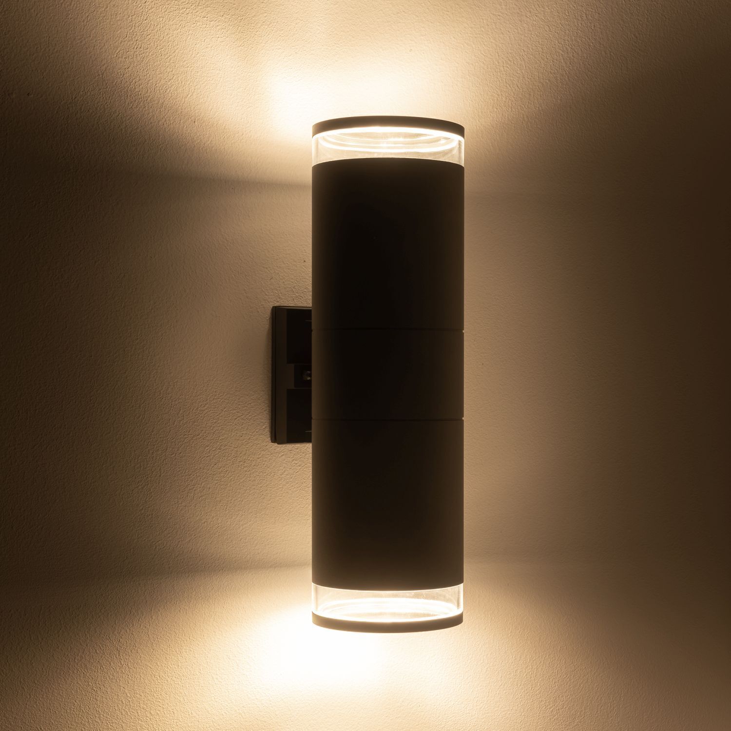 Lampe d'extérieur murale 2 flammes Up Down IP44 E27 aluminium