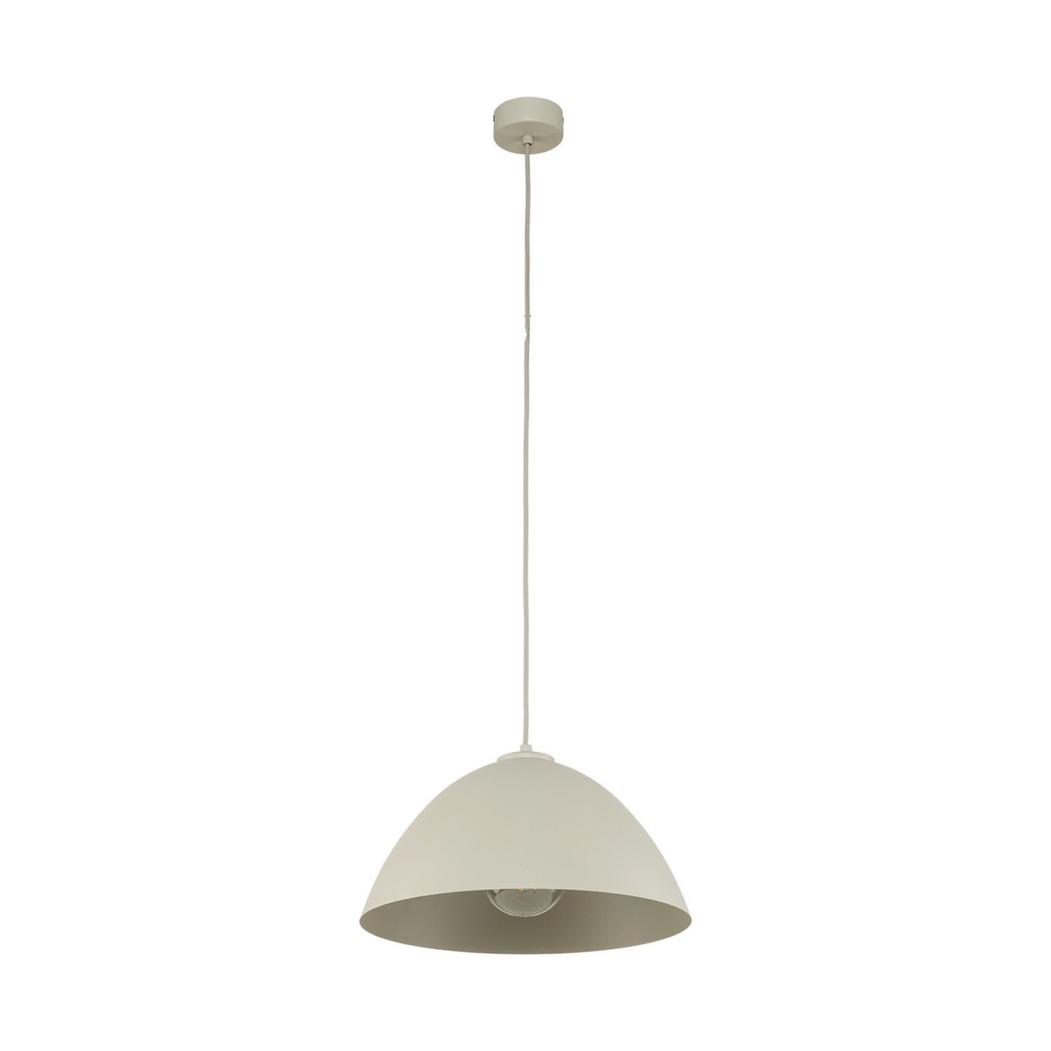 Suspension Métal Beige Ø 34 cm rond Hauteur réglable E27