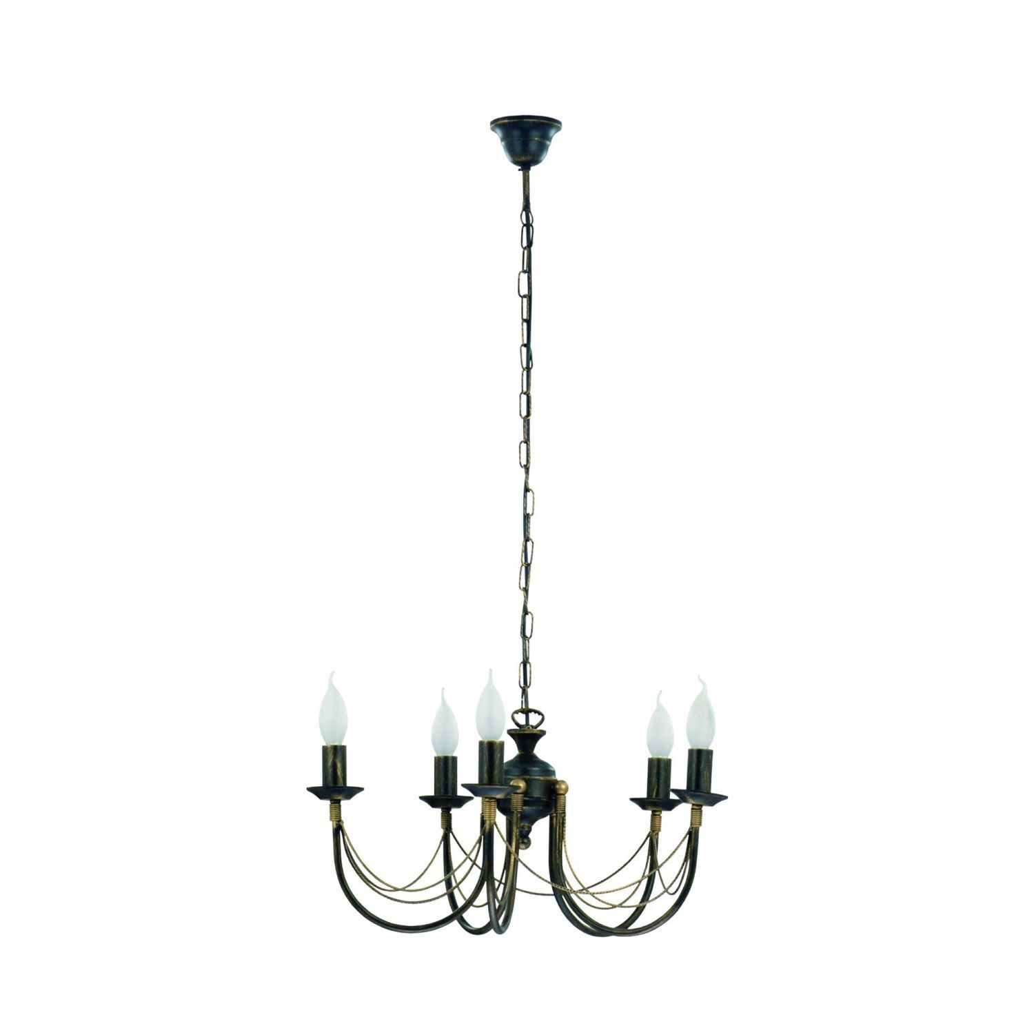 Lustre rustique Ares 5 flammes
