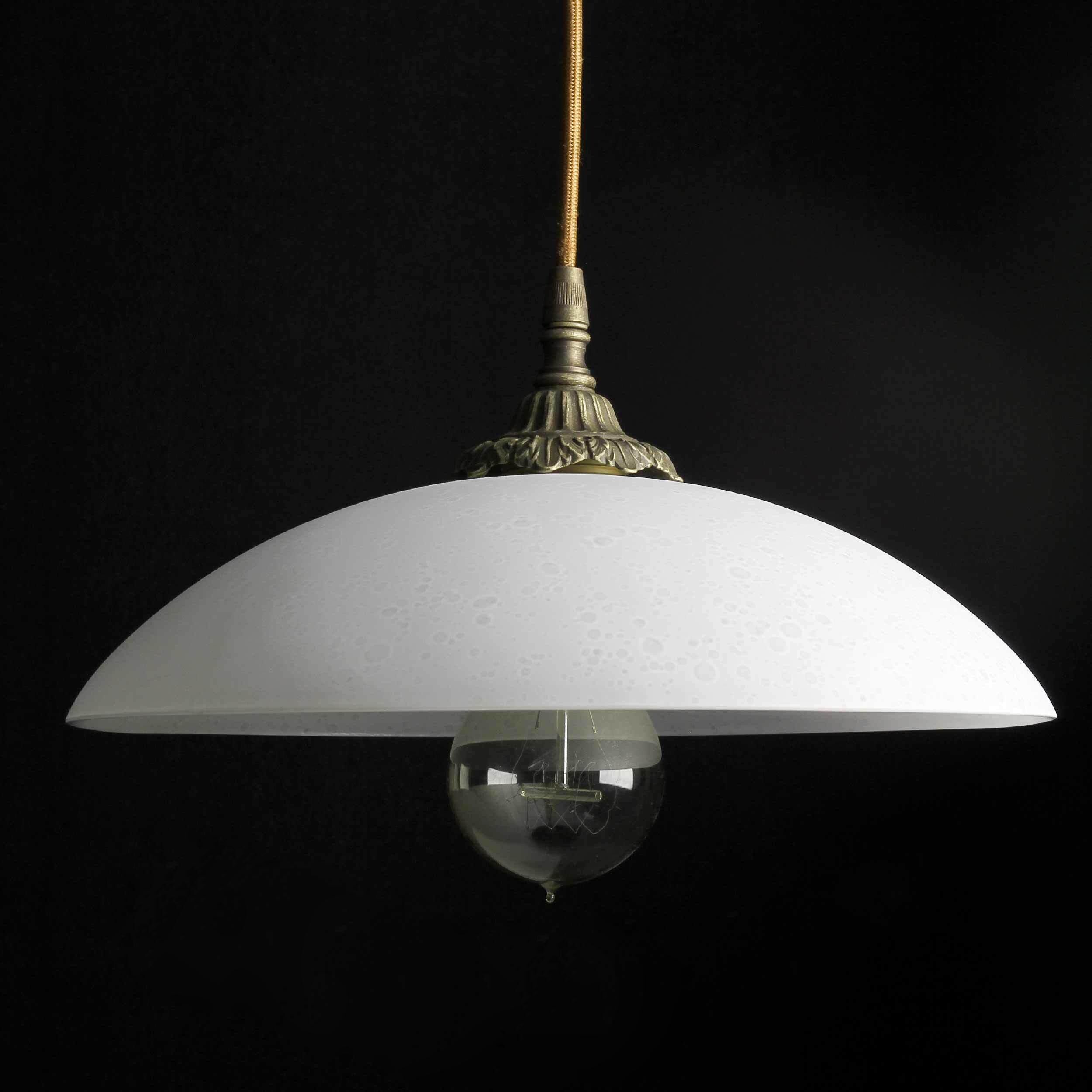 Suspension Premium en laiton antique Lampe, Lampenschirm