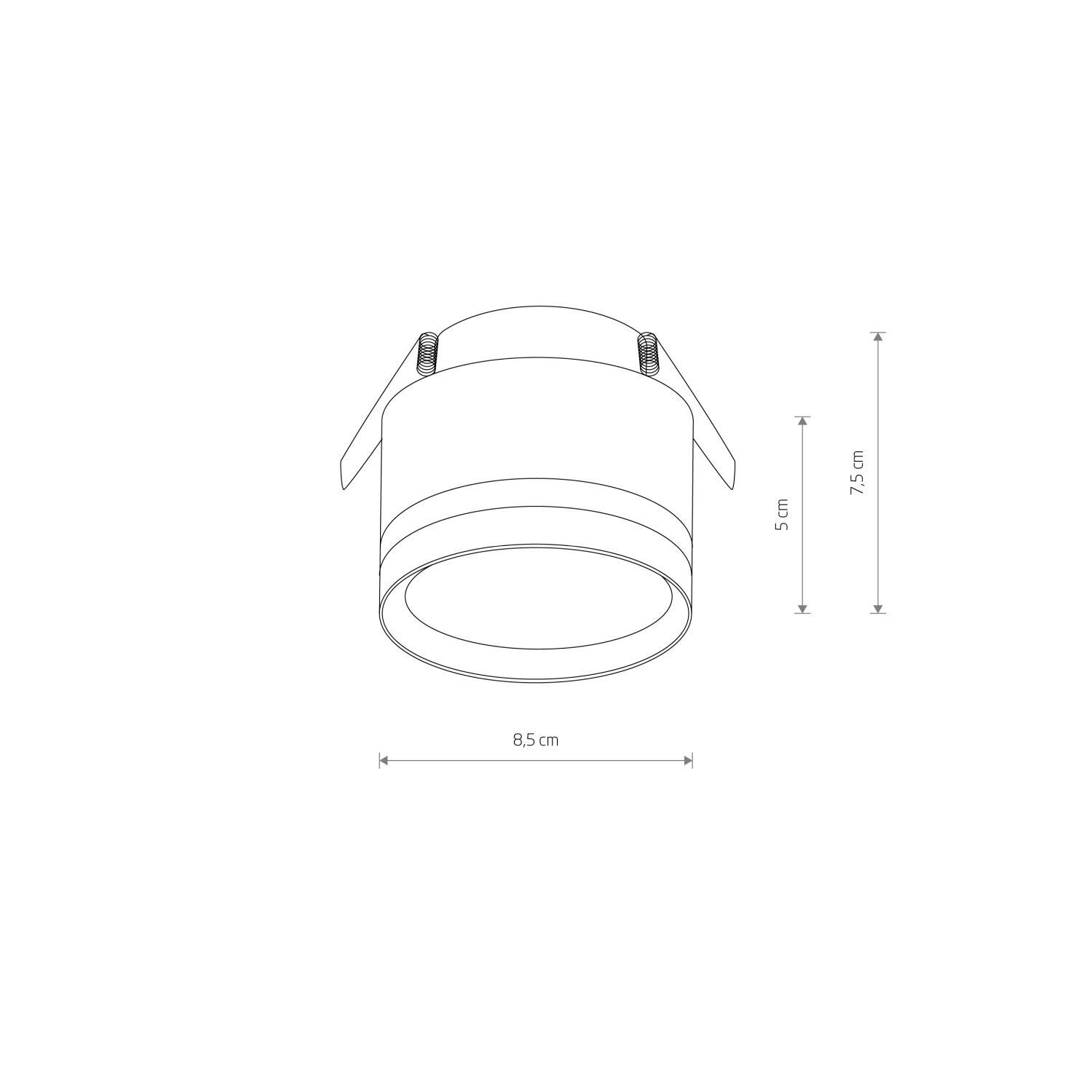 Spot encastré GX53 Ø 8,5 cm Blanc Aluminium Moderne