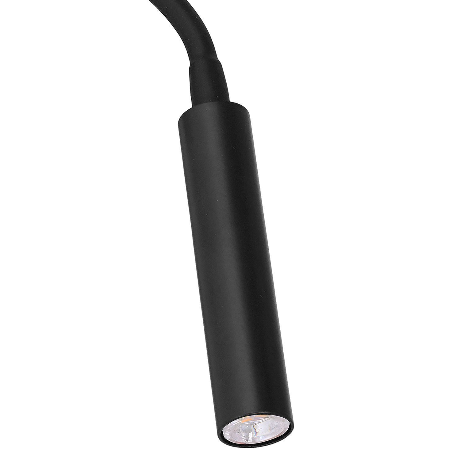 Spot mural métal G9 accentué P:35 cm bras flexible noir