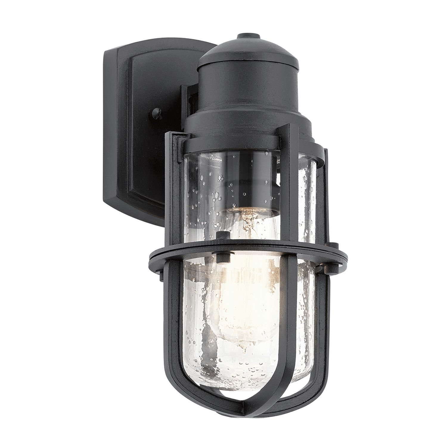 Lampe d'extérieur IP44 noir E27 Maritim Wand LERA