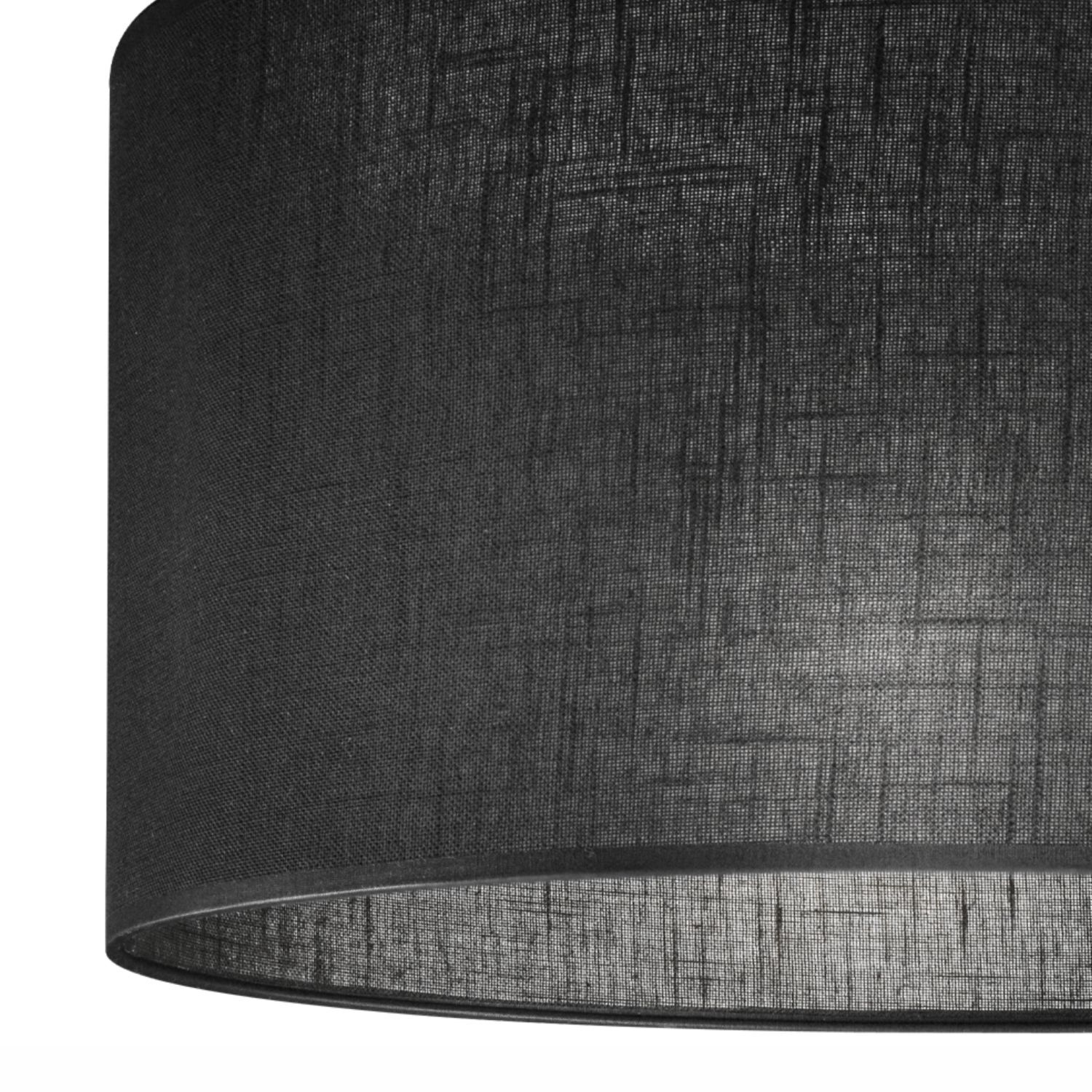 Lampe à suspendre noire ronde Ø 35 cm E27 réglable tissu ISIDE