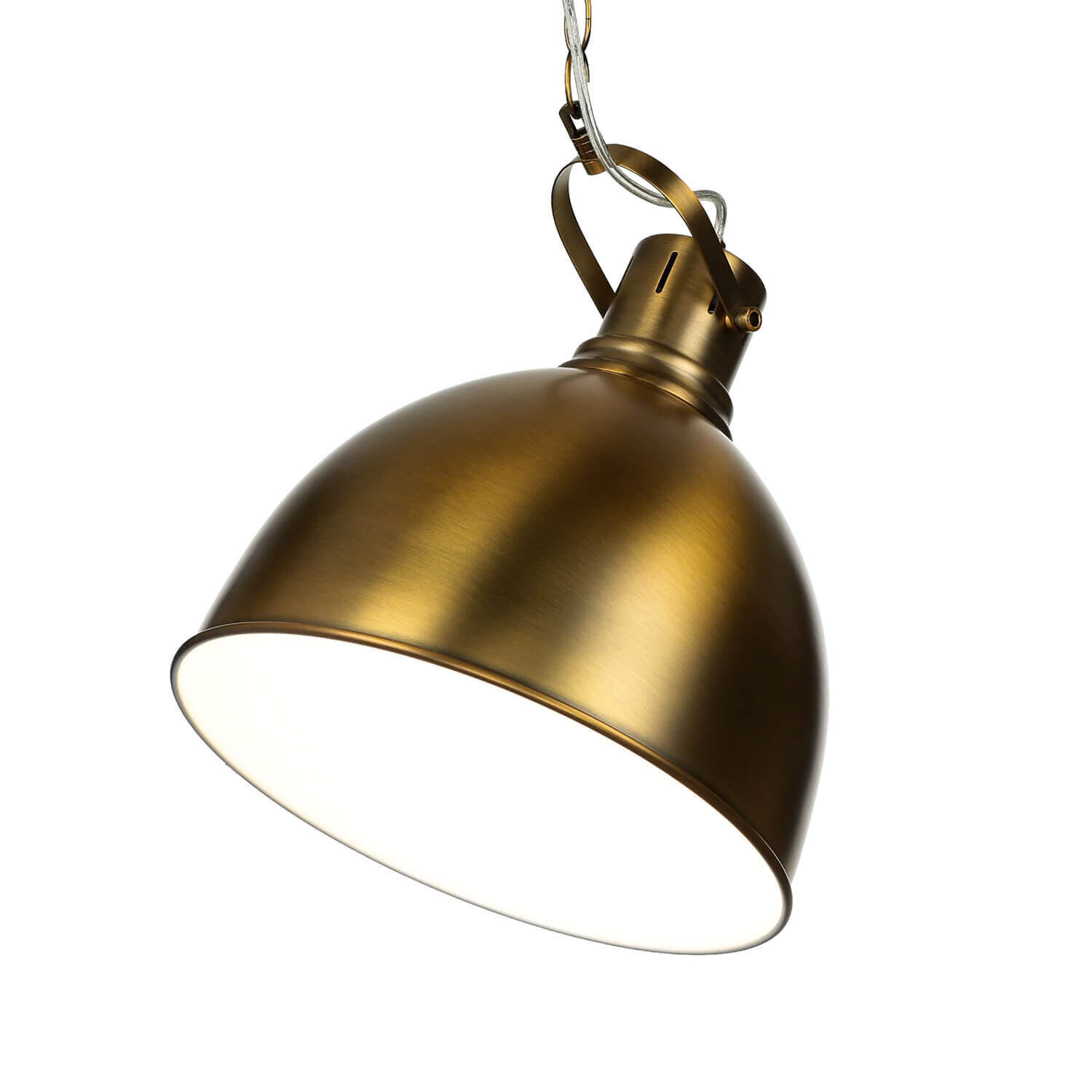 Loft lampe suspendue en laiton antique