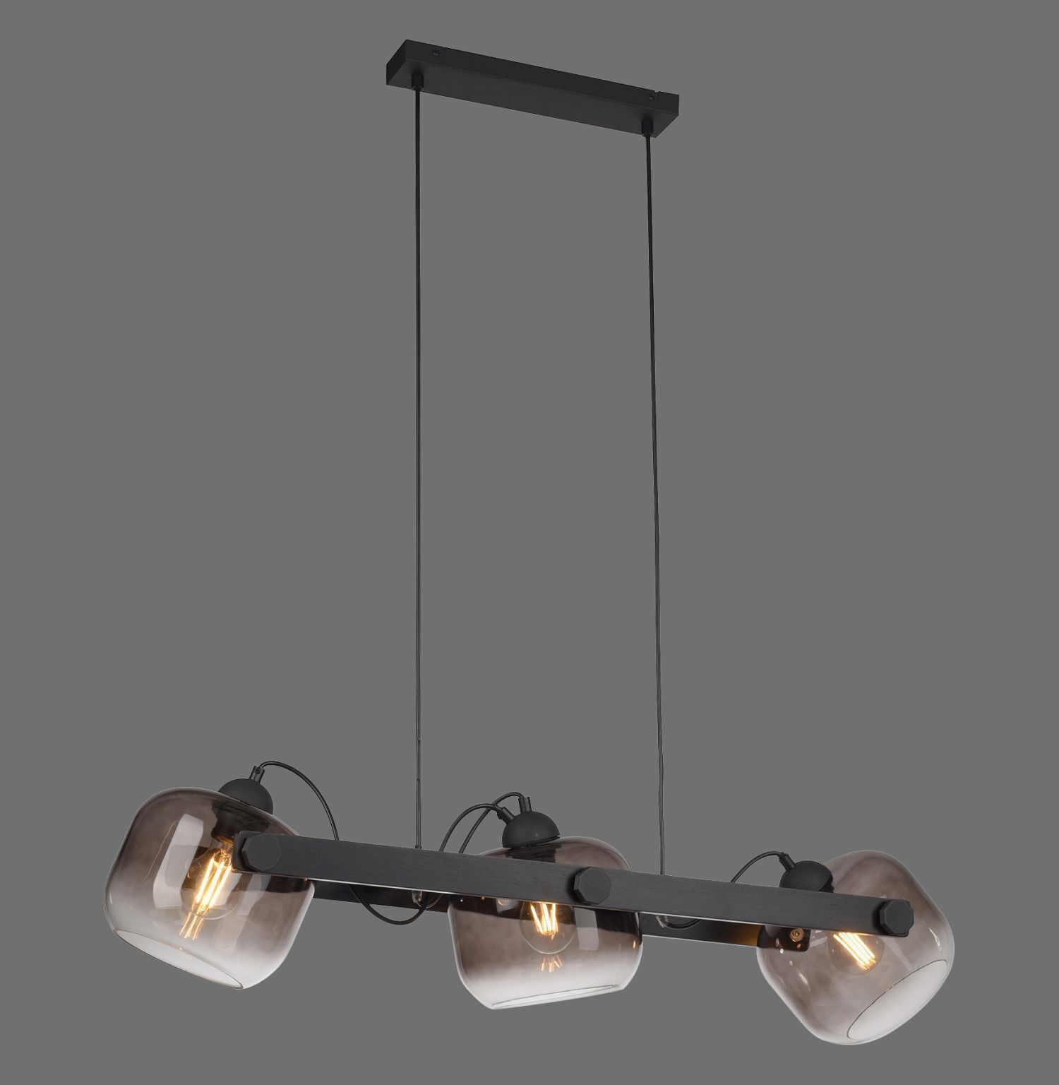 Blendarme Lampe à suspendre verre métal E27 90 cm orientable