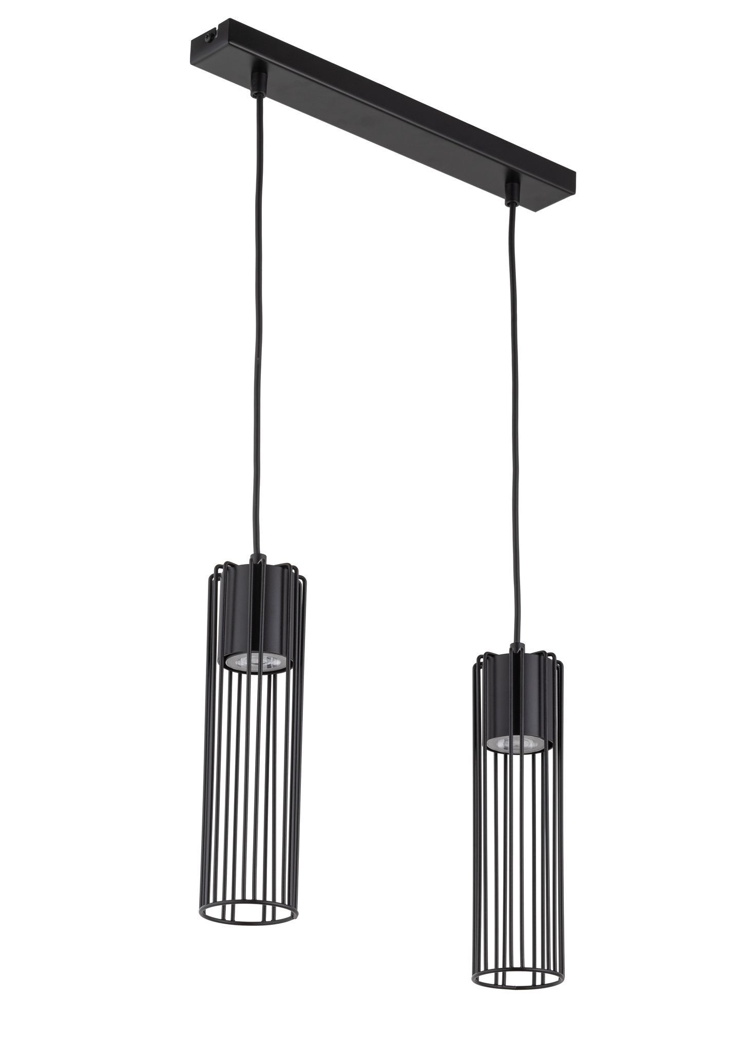 Suspension Noir Métal Grille 2-flmg GU10 38 cm