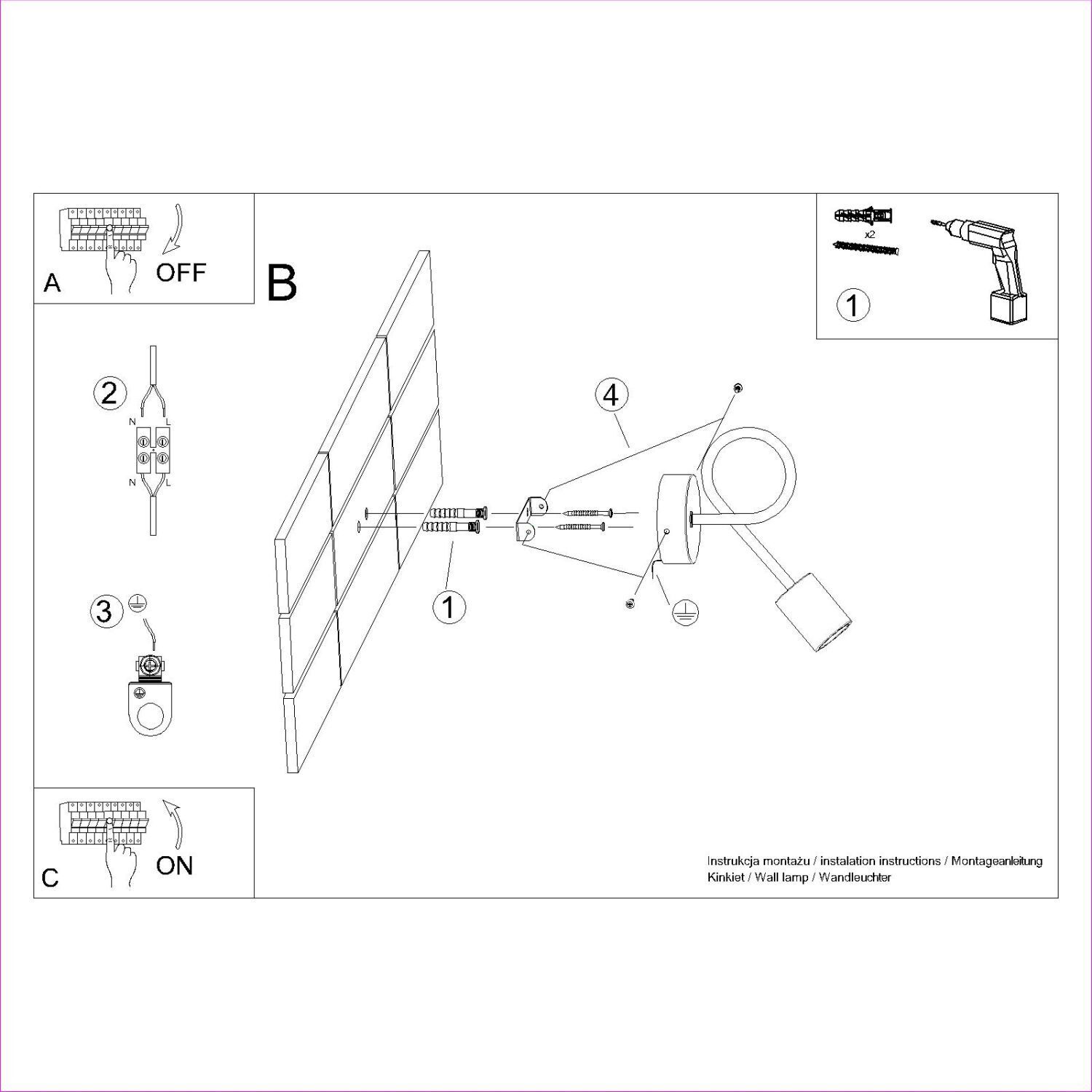 Wand-Lampe, Solarpanel, Solarbetrieben, Außenleuchte, Montagemontage