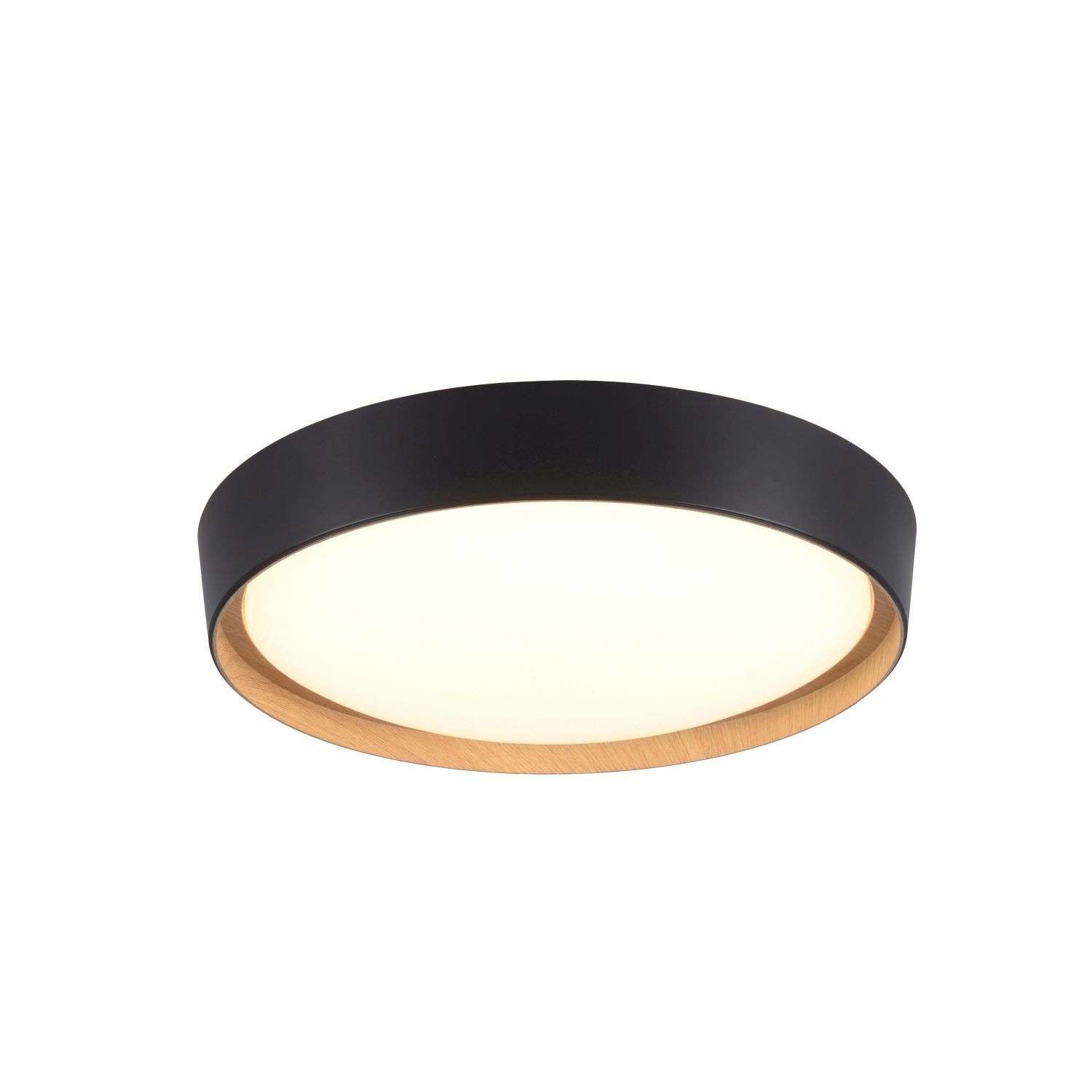Plafonnier LED Noir Naturel Ø40 cm 3400 lm dimmable
