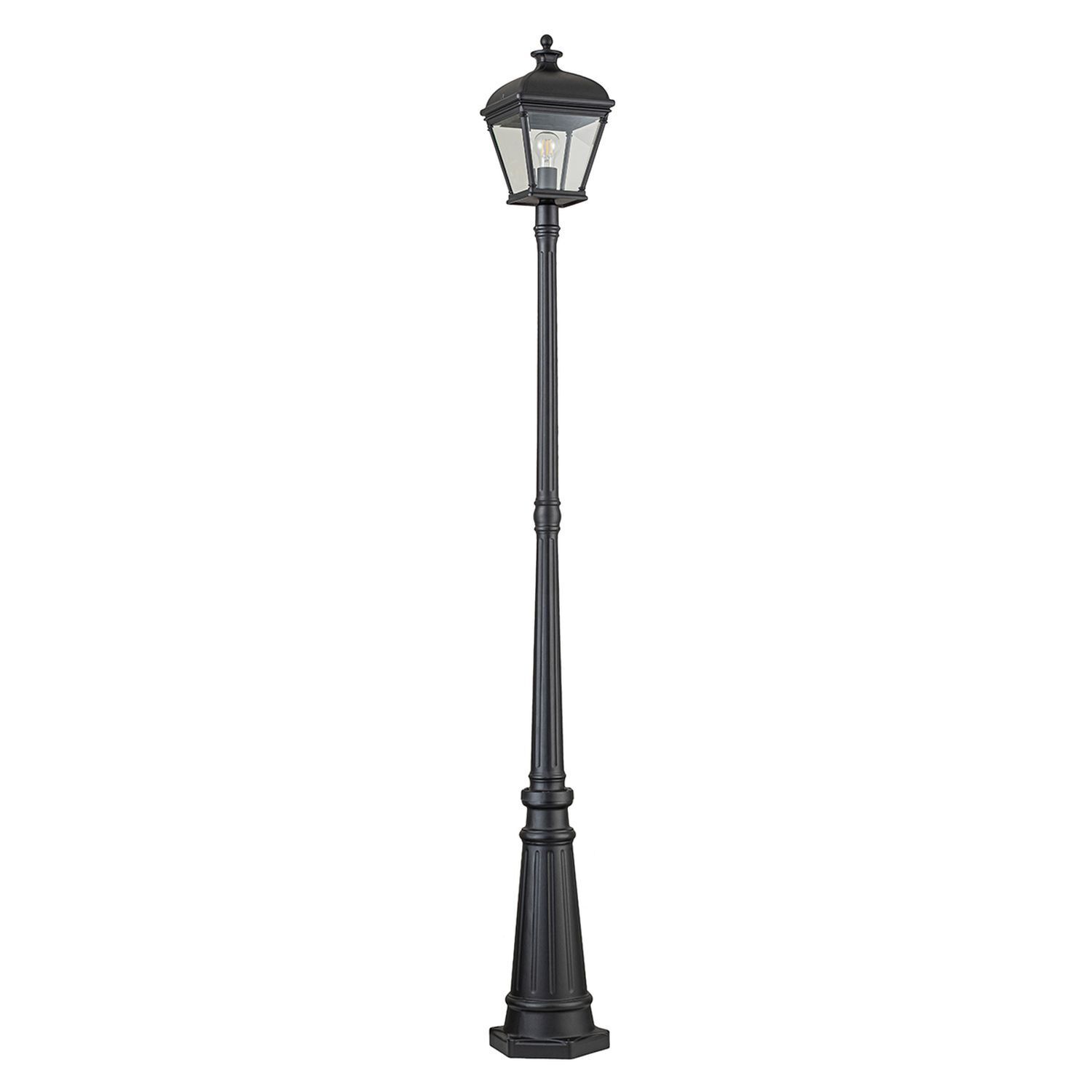 Lampe sur mât 216,4 cm IP44 Vintage Noir E27 Chemin de jardin