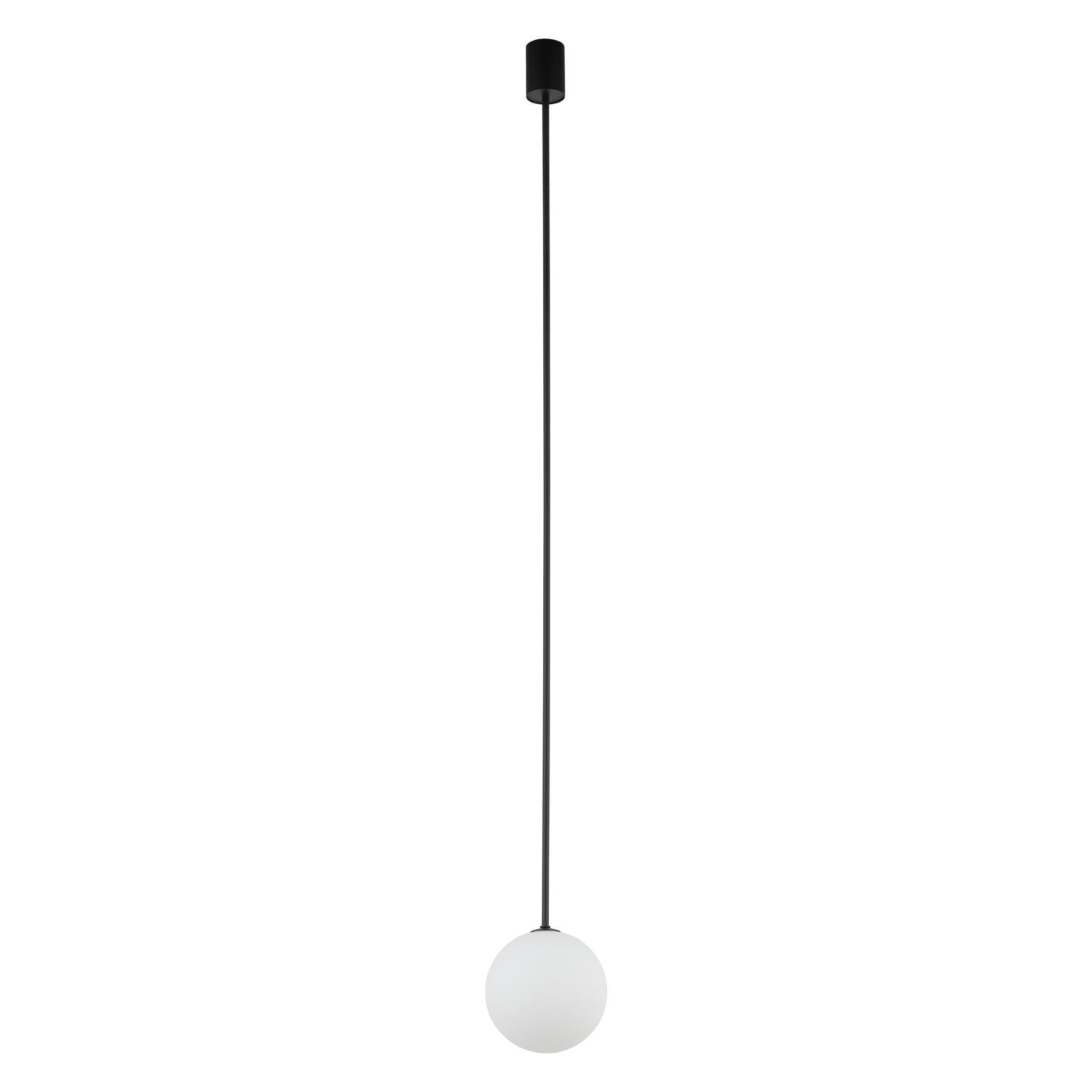 Suspension en verre Boule G9 Ø 16 cm Noir Blanc