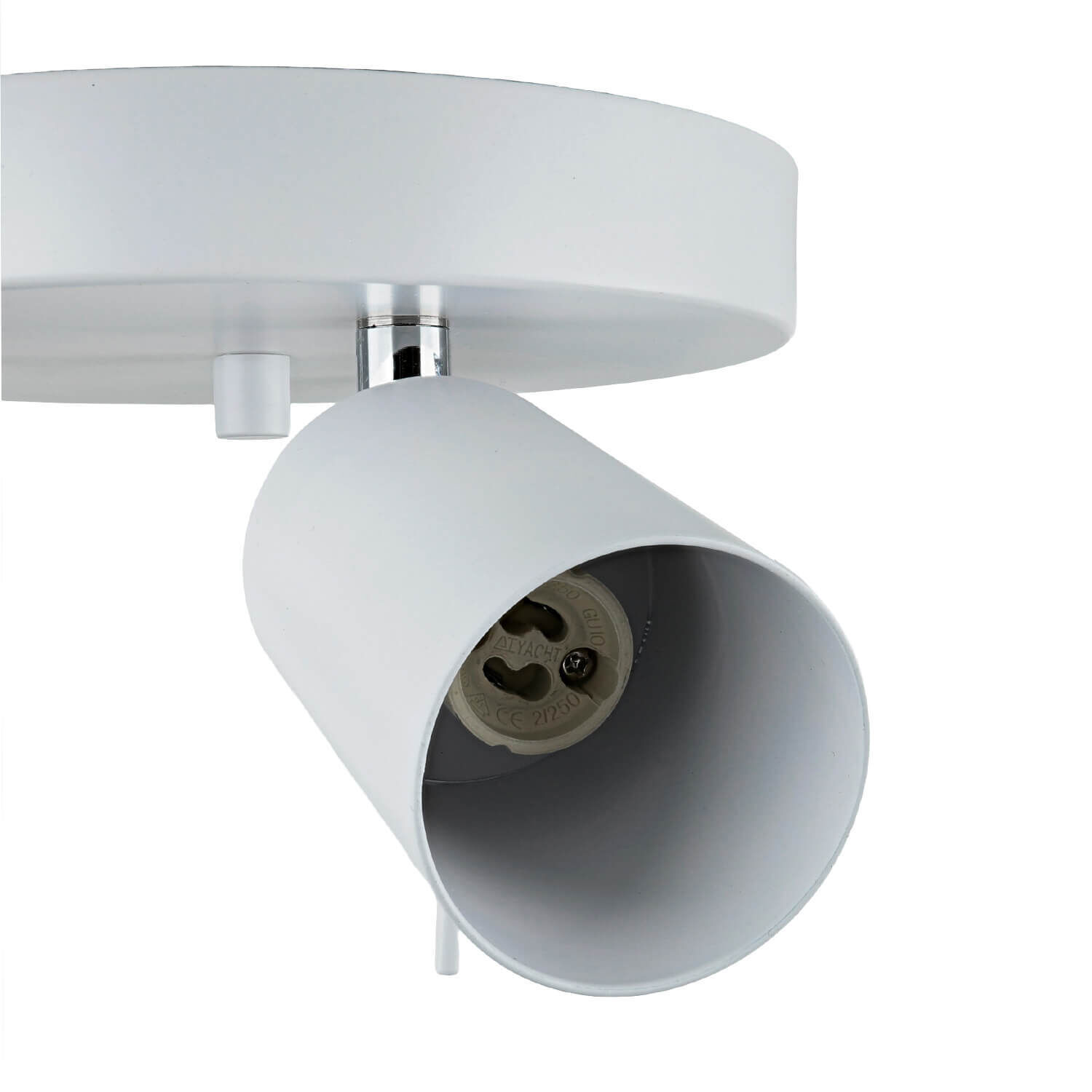 Deckenlampe 3-flammig Weiß Ø 20 cm Metall verstellbar Beleuchtung