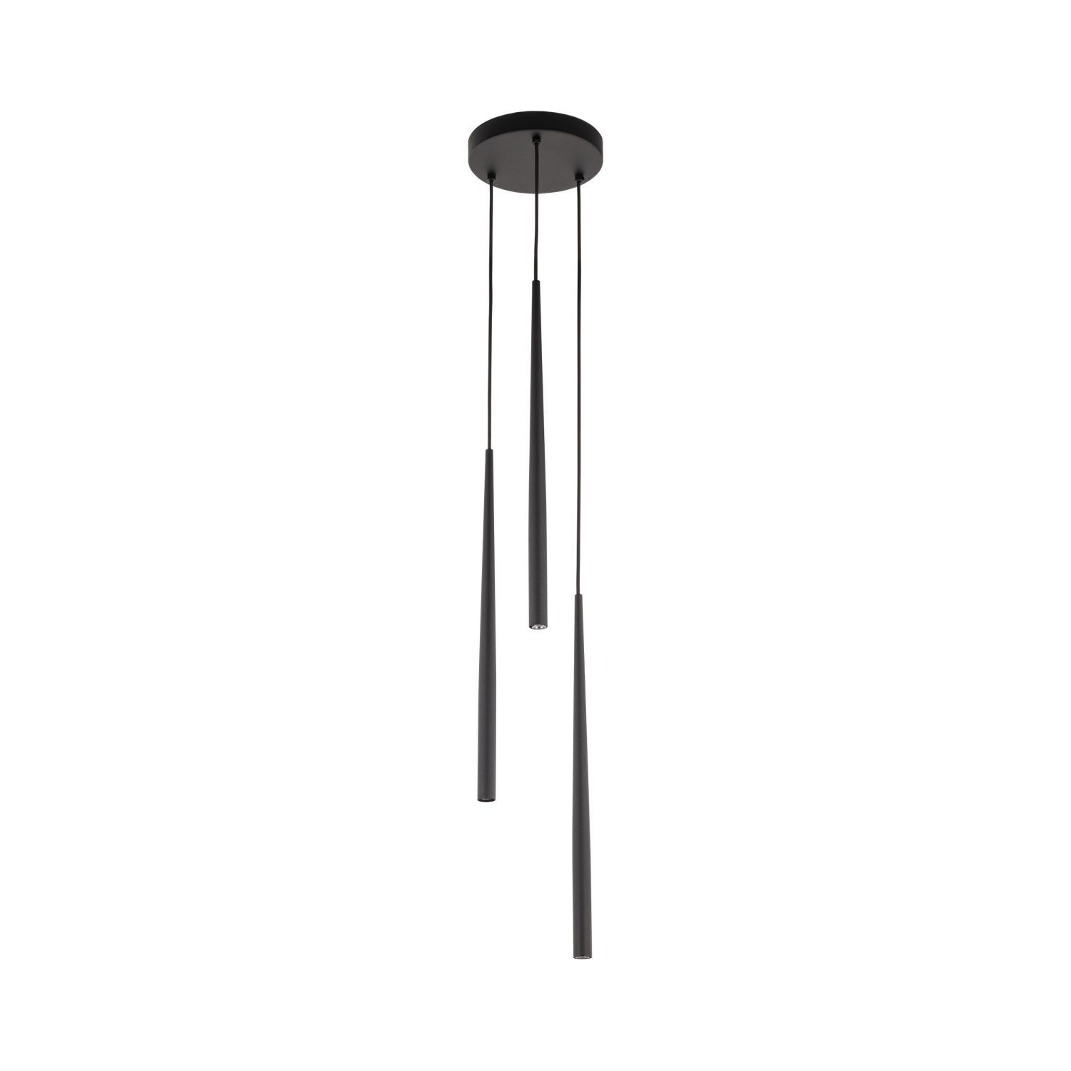 Suspension Noir Ø 20 cm ajustable G9 3-flamme