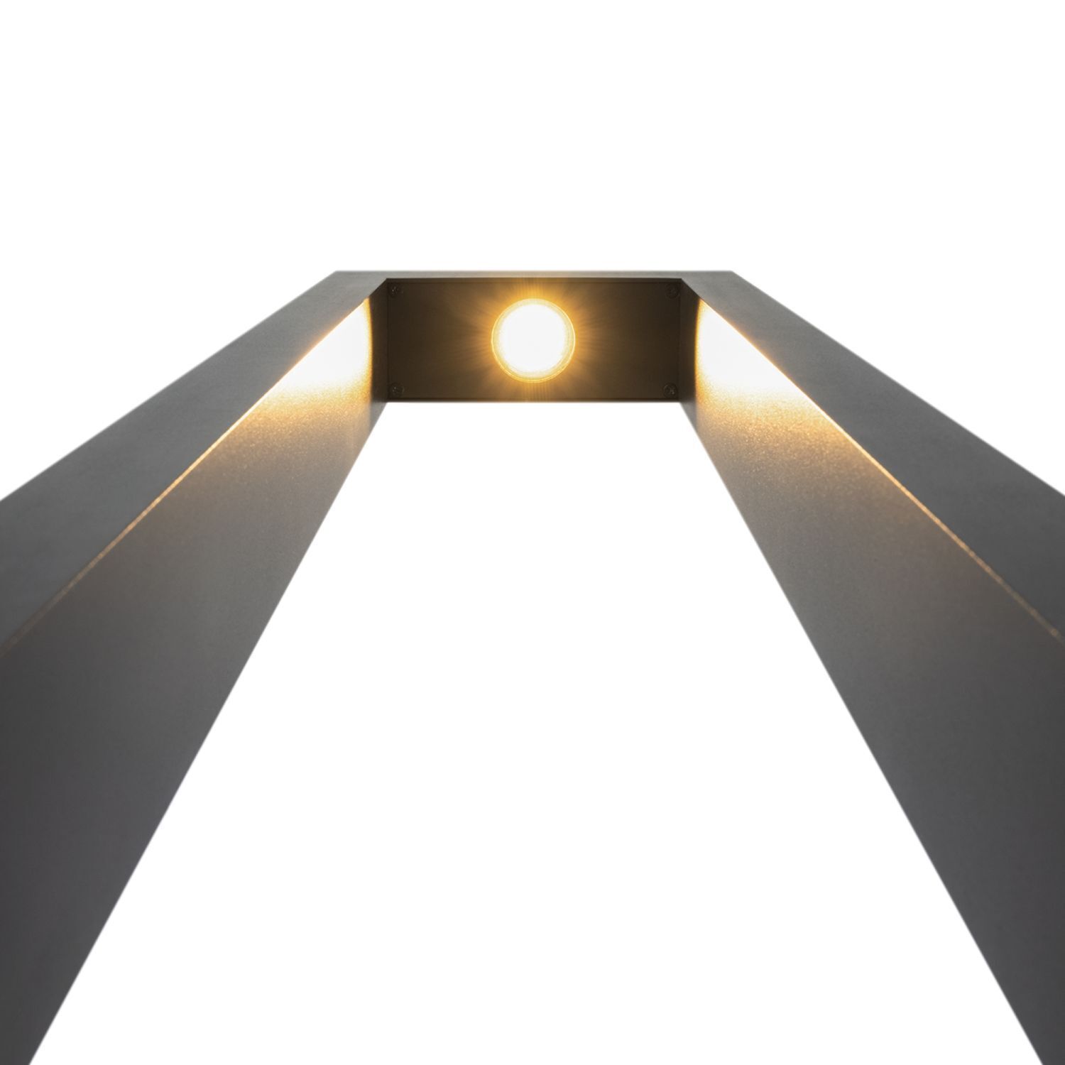 Borne d'éclairage LED métal 200 cm de haut IP65 graphite carré Beleuchtung, Leuchte