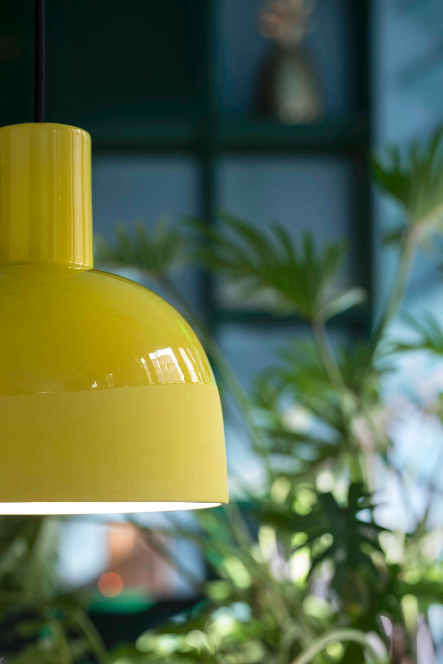 Lampe à suspendre céramique D : 22,5 cm H : max. 146,5 cm Jaune E27