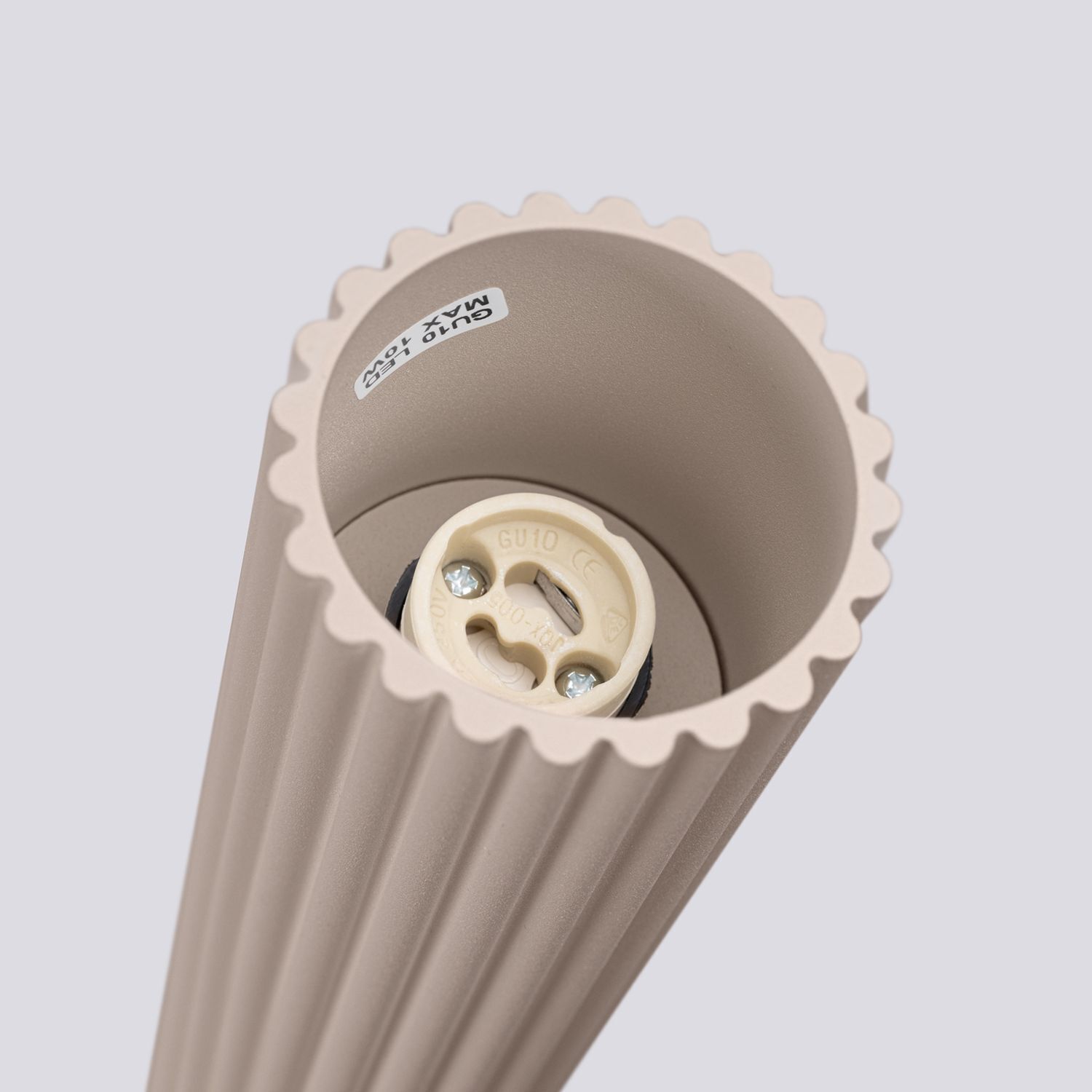 Deckenleuchte Aluminium Taupe GU10 Ø6,5 cm rund Band, Leicht