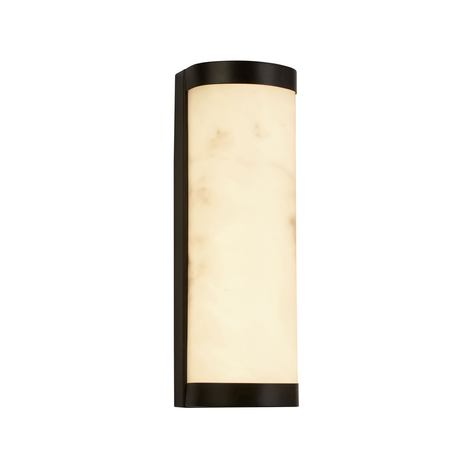 Applique LED Résine Métal Noir Marbre IP44 L:12 cm