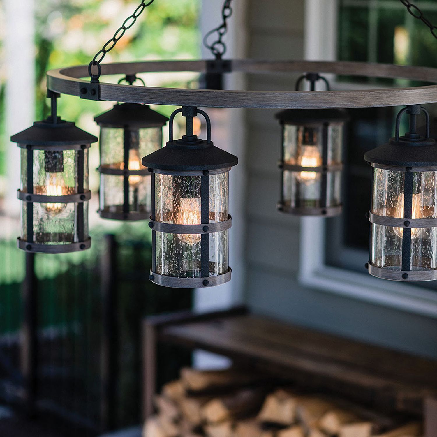 Hängeleuchte außen rund Ø 94,9 cm Glas Alu E27 IP44 hängende laternen, outdoor lights, glass lanterns, metallschale?, warmes licht