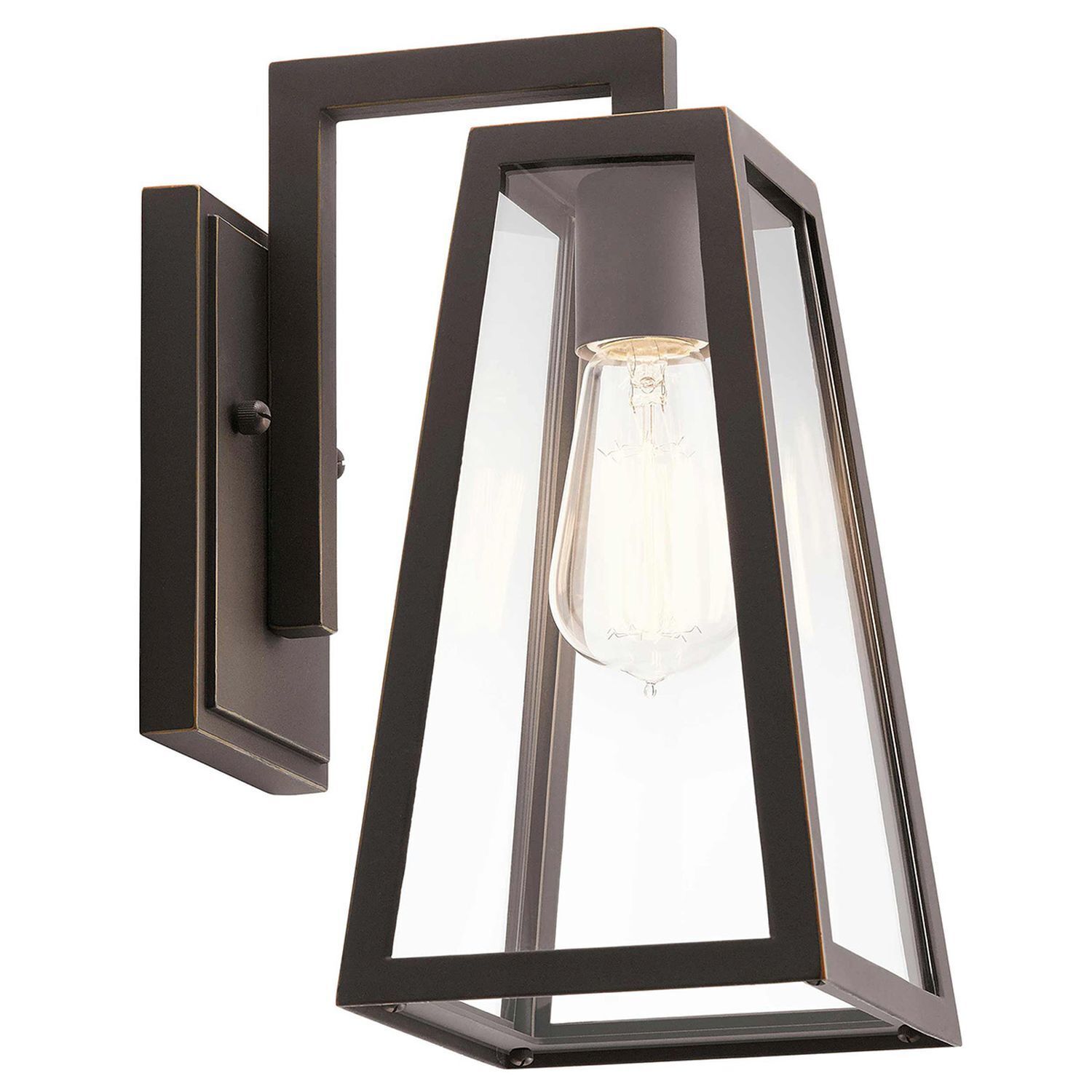 Lampe d'extérieur mur 29 cm de haut verre aluminium E27 IP44