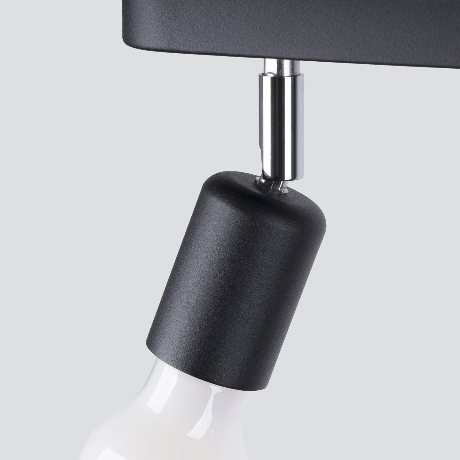 Spot de plafond noir 3 flammes orientable E27 métal