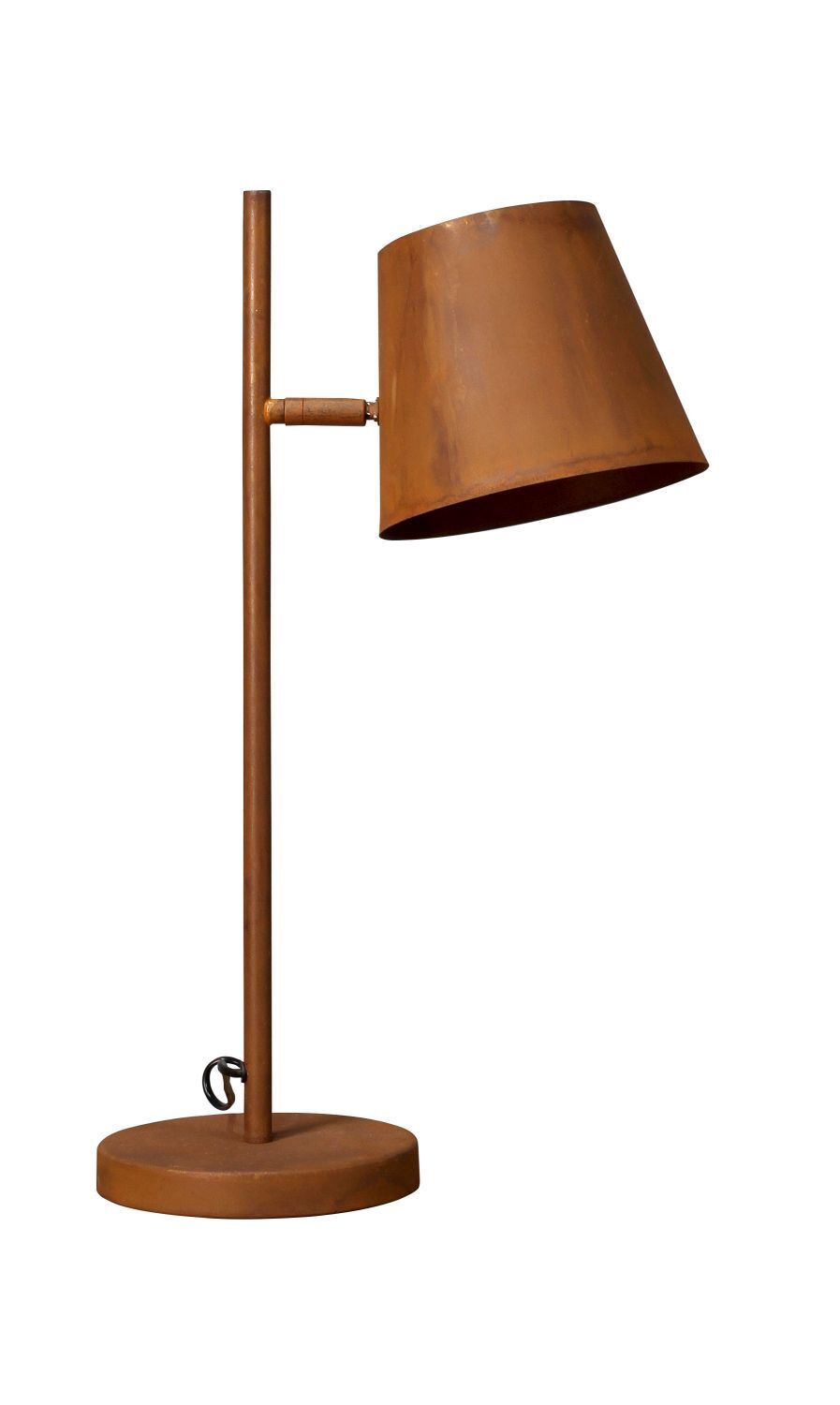 Lampe de bureau rétro métal 55cm brun rouille FIRMIS