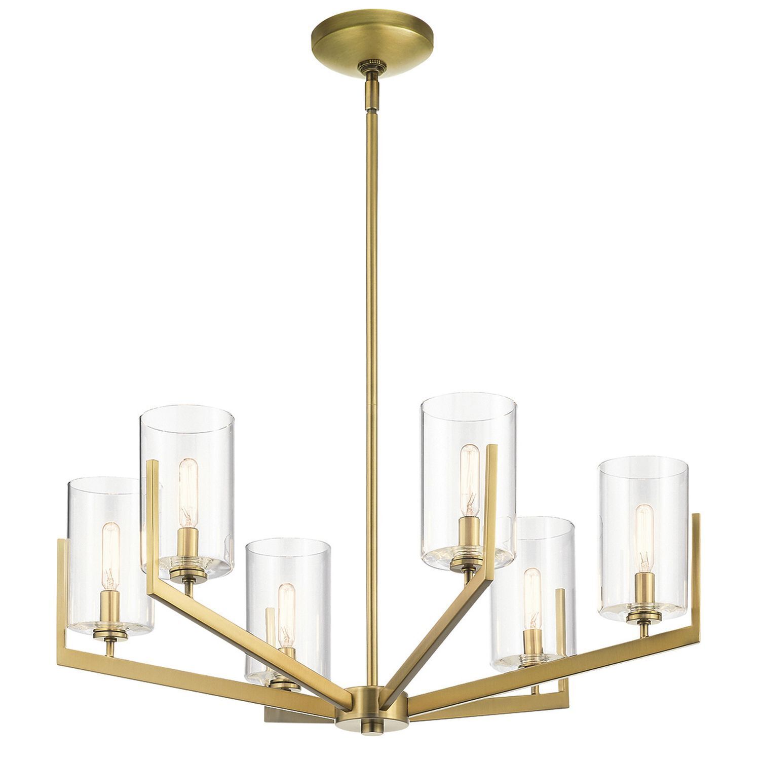 Lustre avec abat-jour Ø 71,1 cm réglable en hauteur métal verre