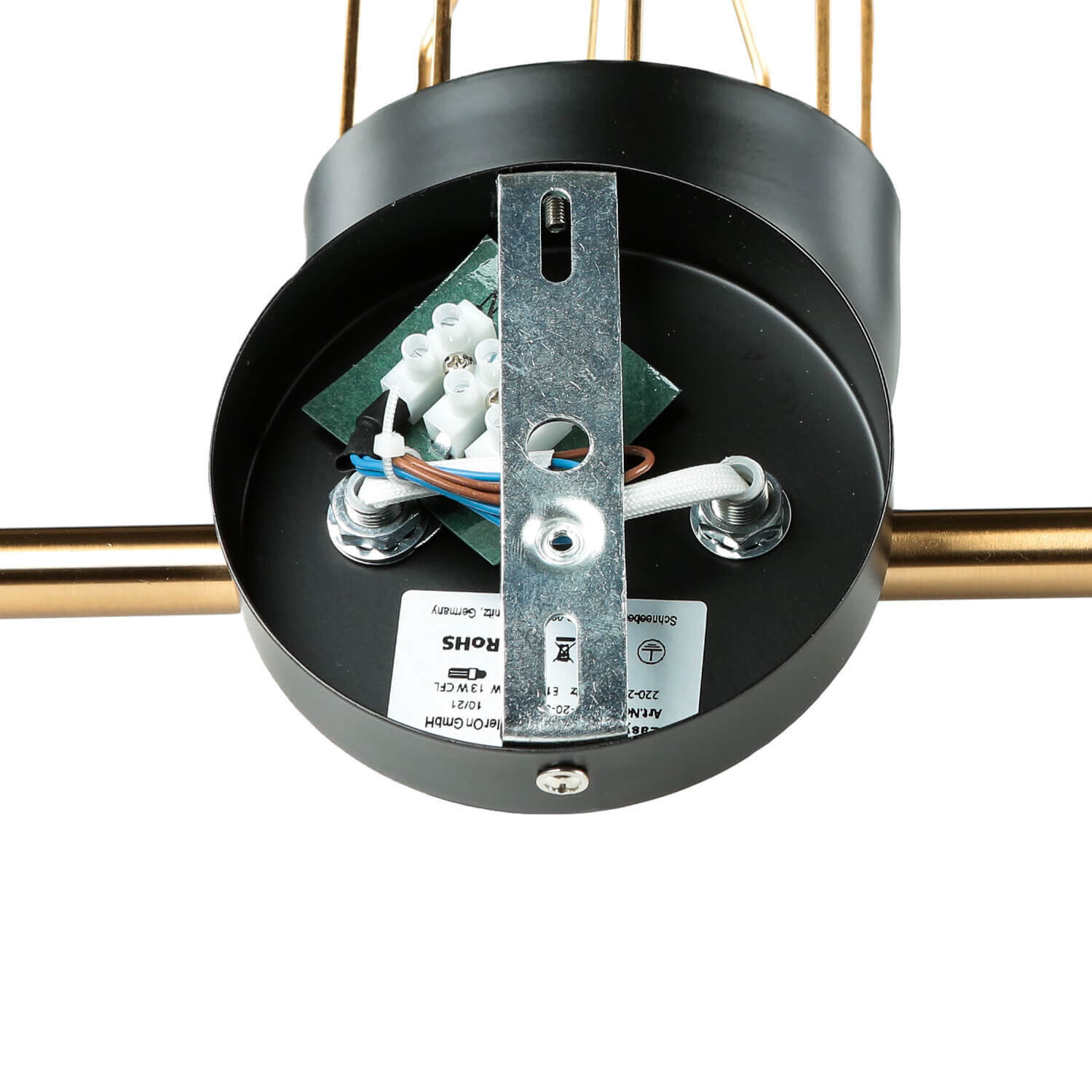 Applique murale en métal design loft noir et or QUINN Applique murale en métal design loft noir et or QUINN