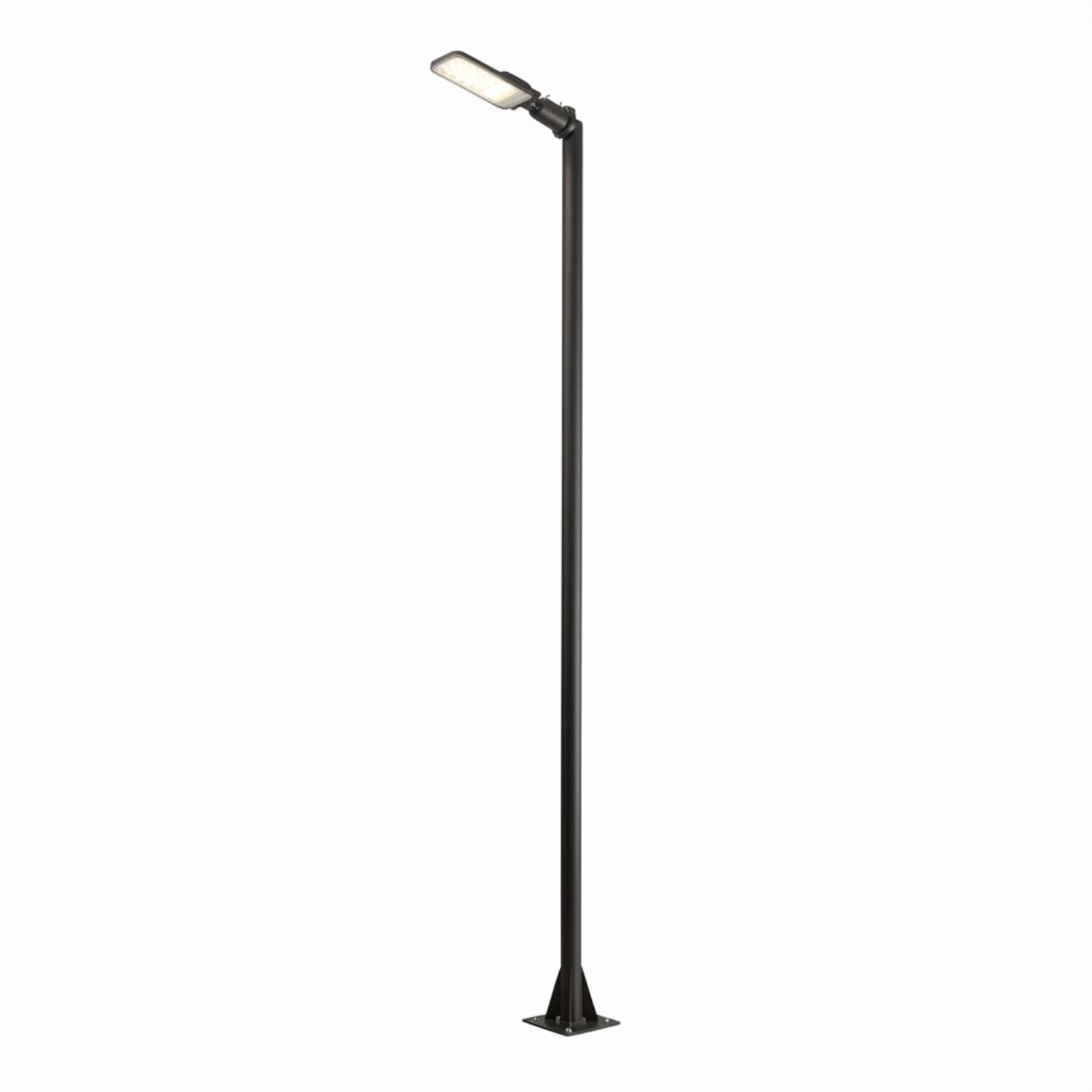 Straßenlampe, Außenlampe, LED, Aufstelllampe, Schwarz