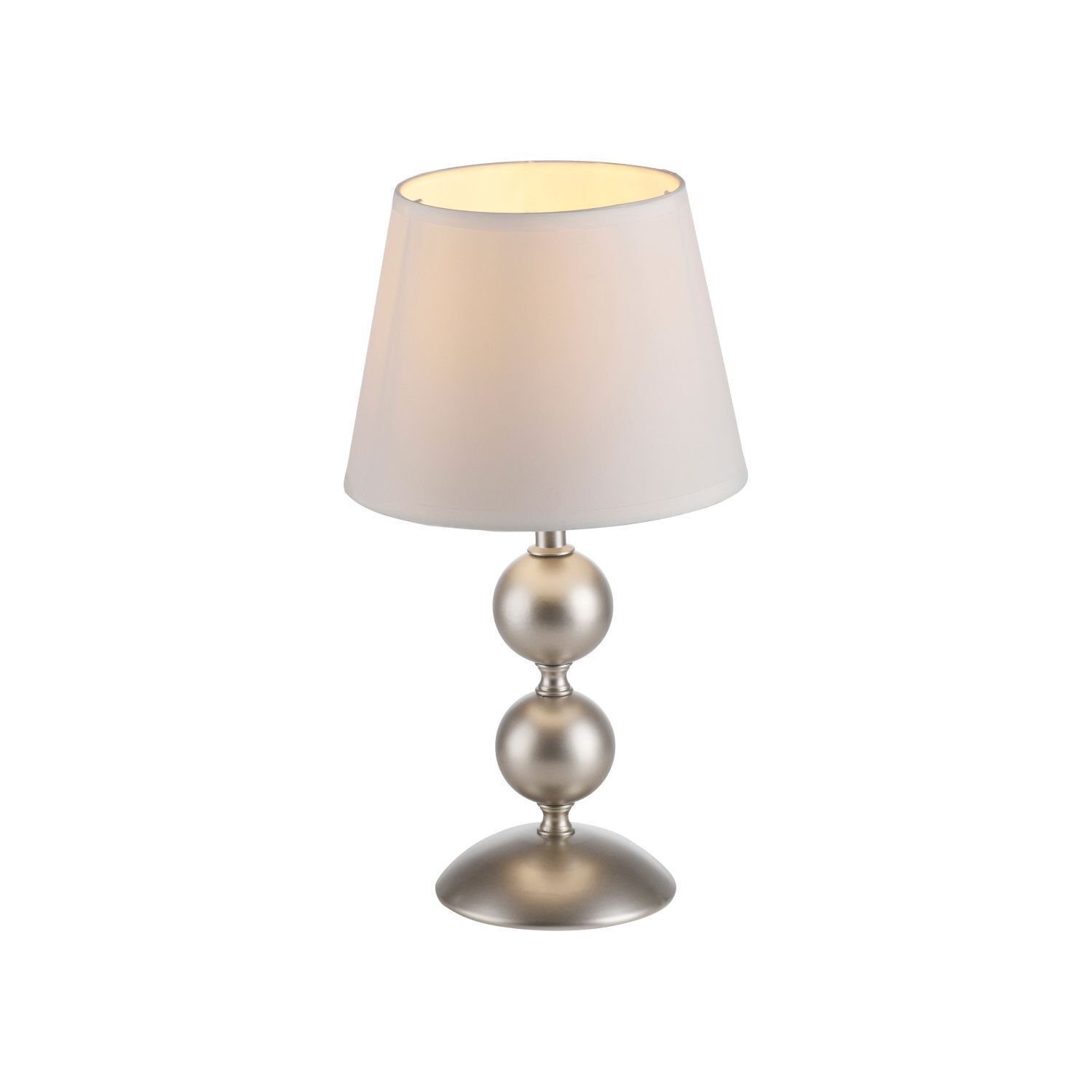 Lampe de table Abat-jour tissu Métal Crème Bronze 36 cm E27