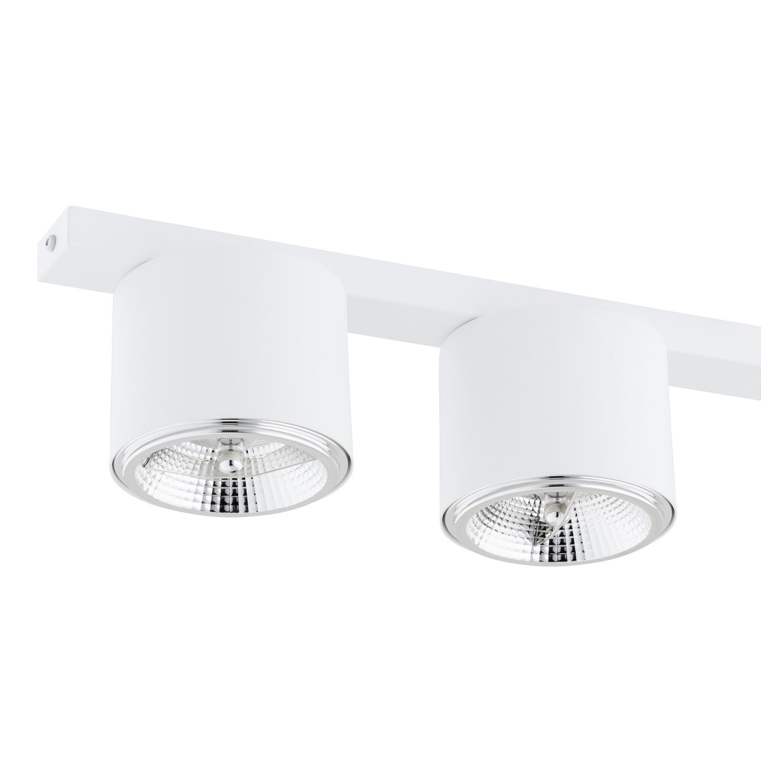 Plafonnier en métal blanc 90 cm de long 4-flamme GU10 AR111