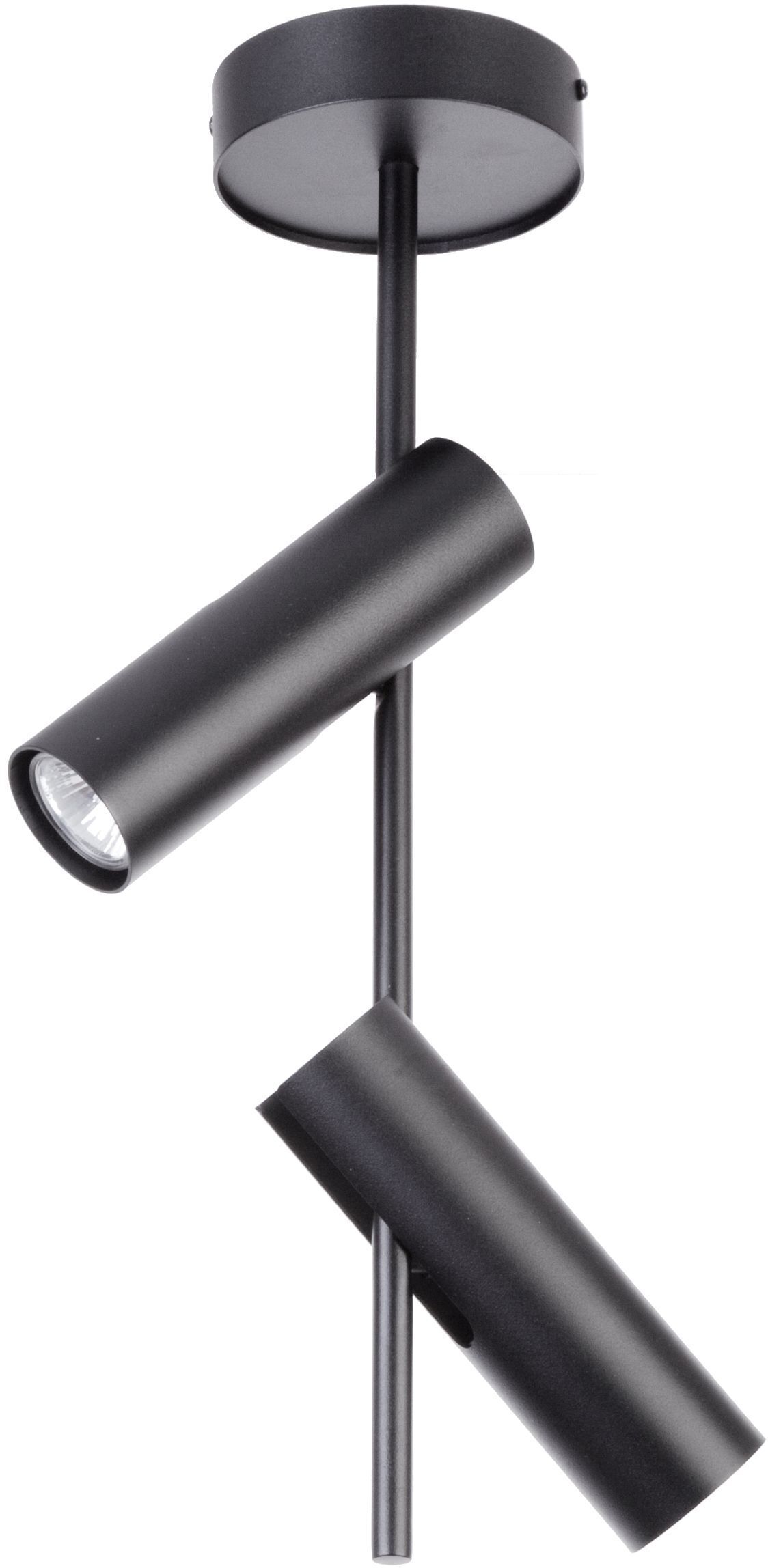 Spot de plafond GU10 noir métal flexible H:55 cm