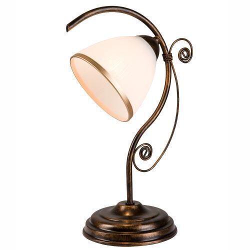 Lampe de table en verre Shabby Noir H:39cm Lampe ancienne