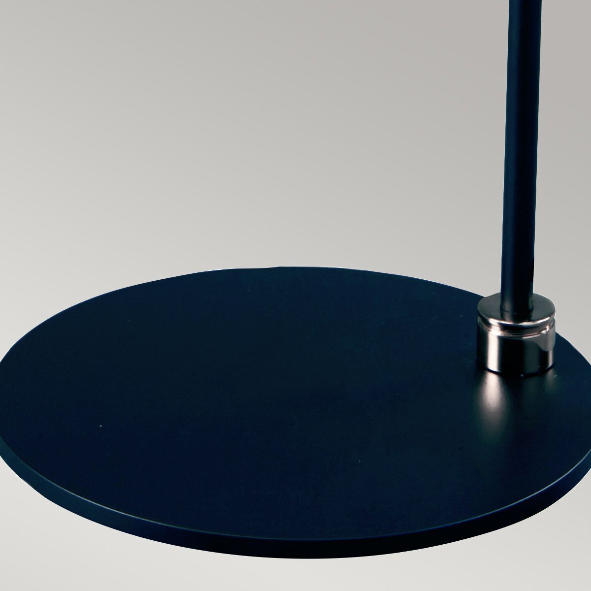 Lampe de table salon noir blanc nickel poli E27 66 cm