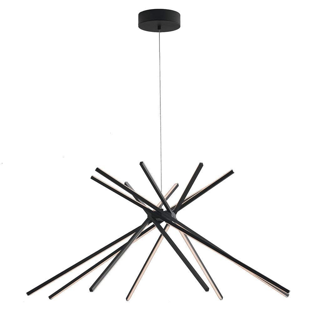 Suspension LED Noir Ø113cm grand design moderne