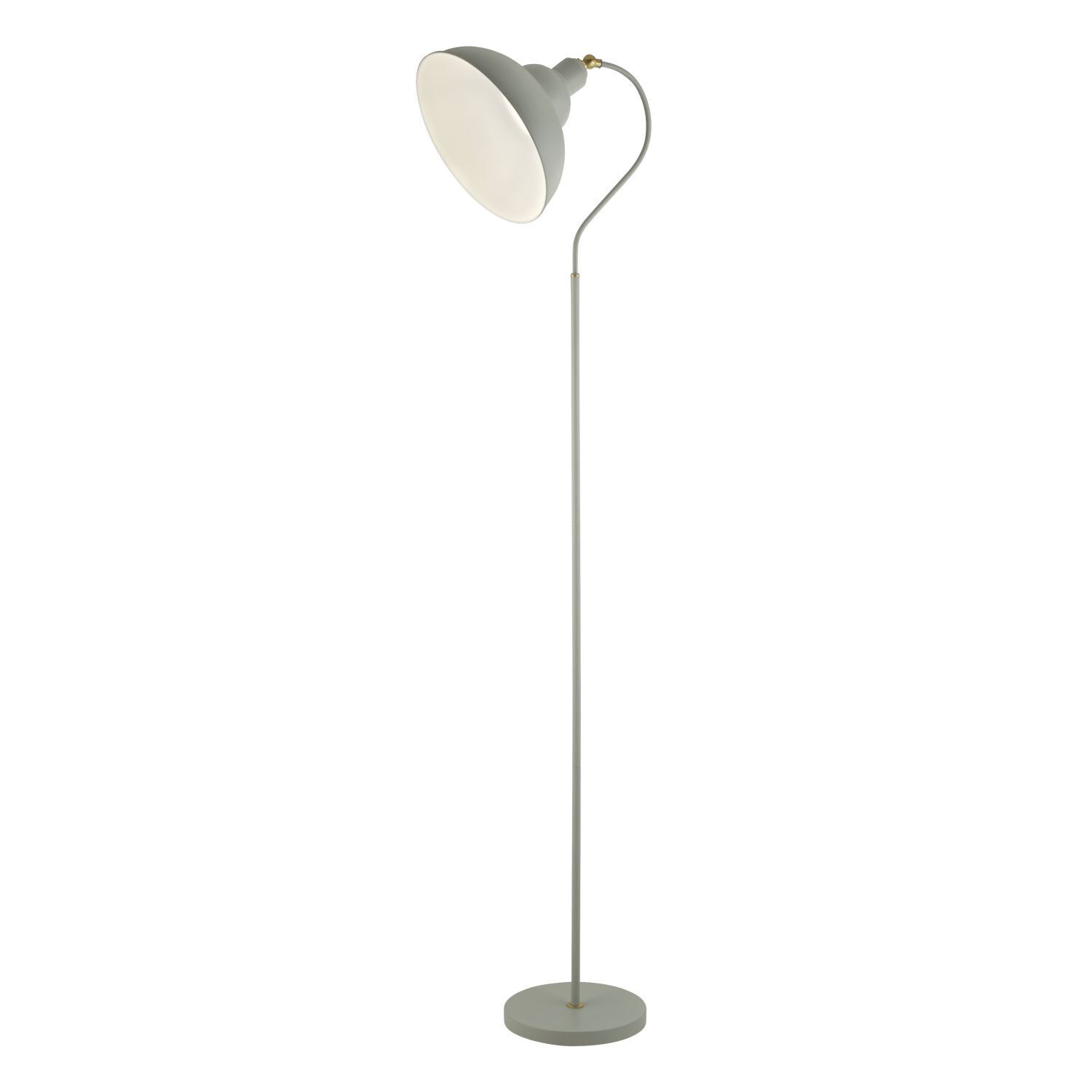 Lampadaire métal 166 cm taupe design vintage E27 orientable